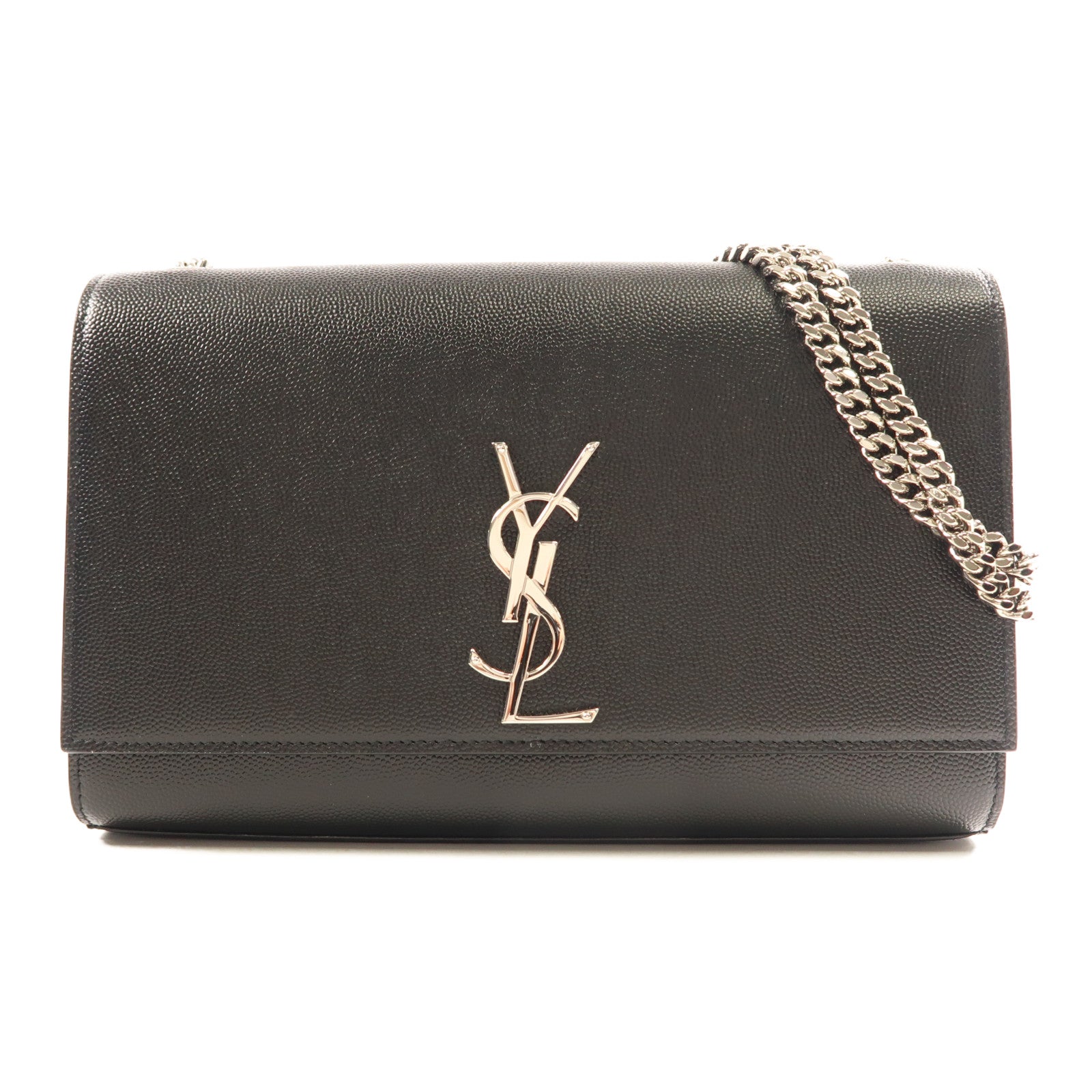 SAINT LAURENT 牛皮皮革Kate Medium銀扣肩背袋