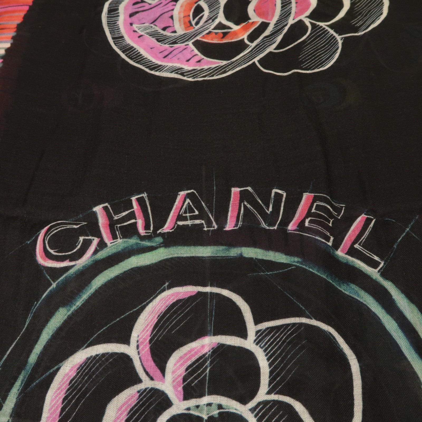 CHANEL 羊絨Scarf圍巾黑色