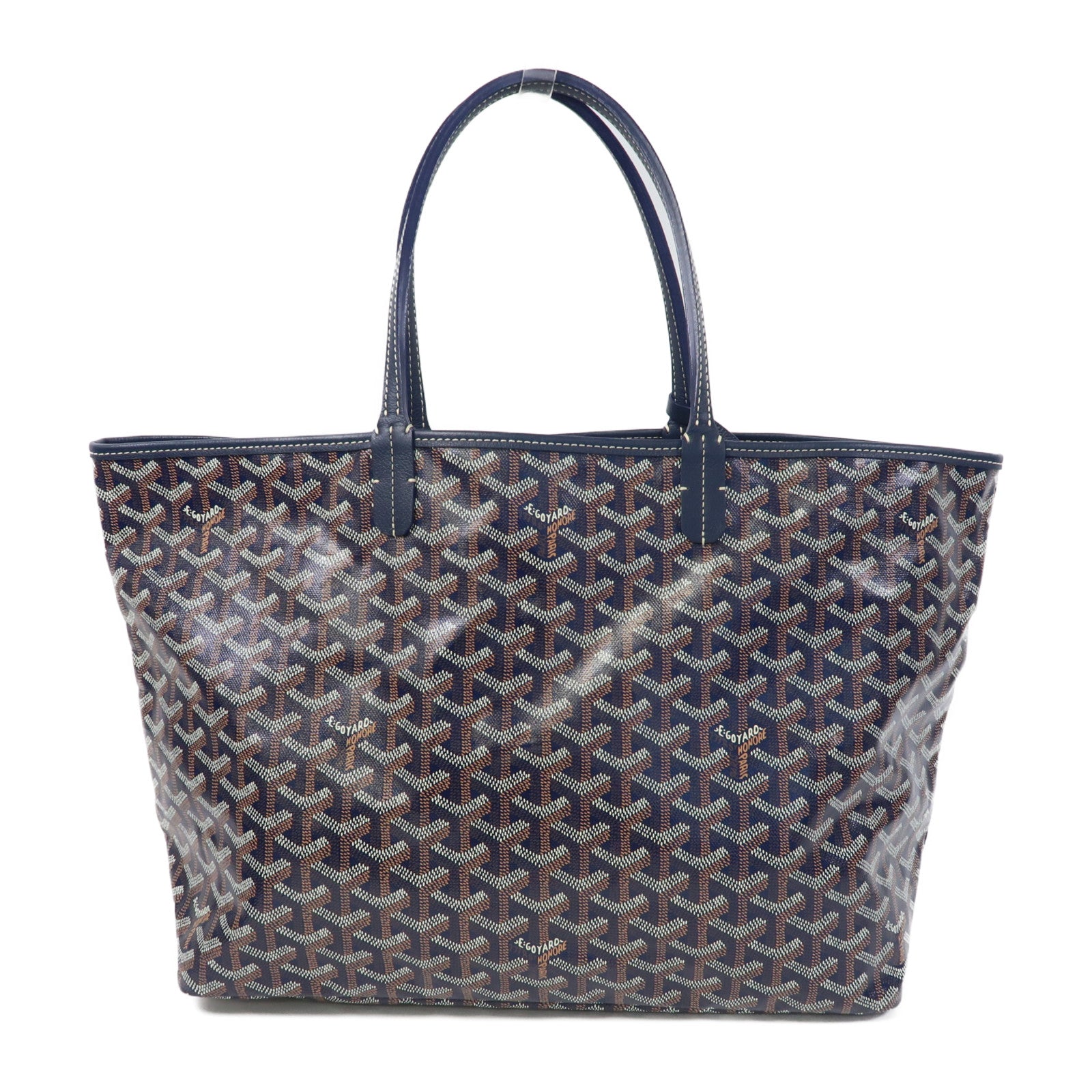GOYARD 塗層帆布Tote Bag銀扣手挽袋藍色