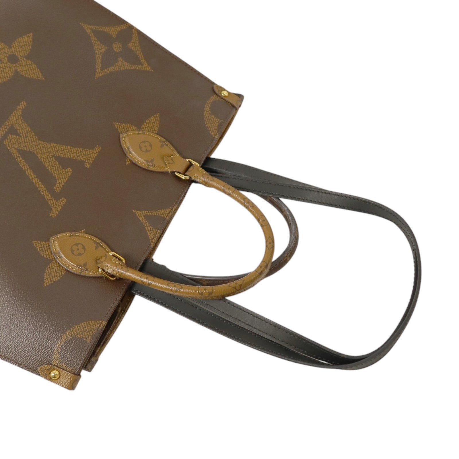 LOUIS VUITTON Monogram Reverse On The Go MM金扣手挽肩背兩用袋