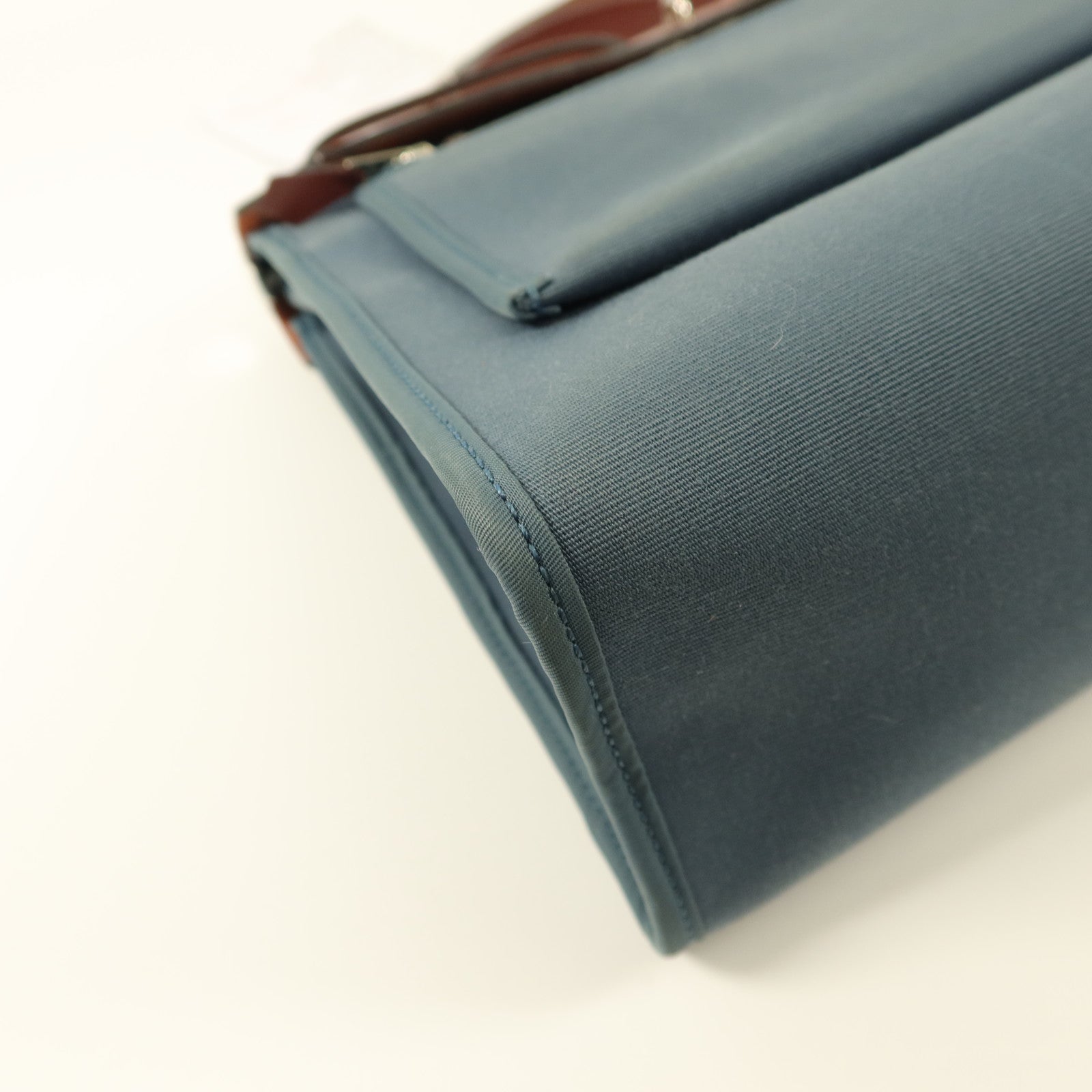 HERMES 帆布Herbag PM手挽肩背兩用袋Bleu Tempete