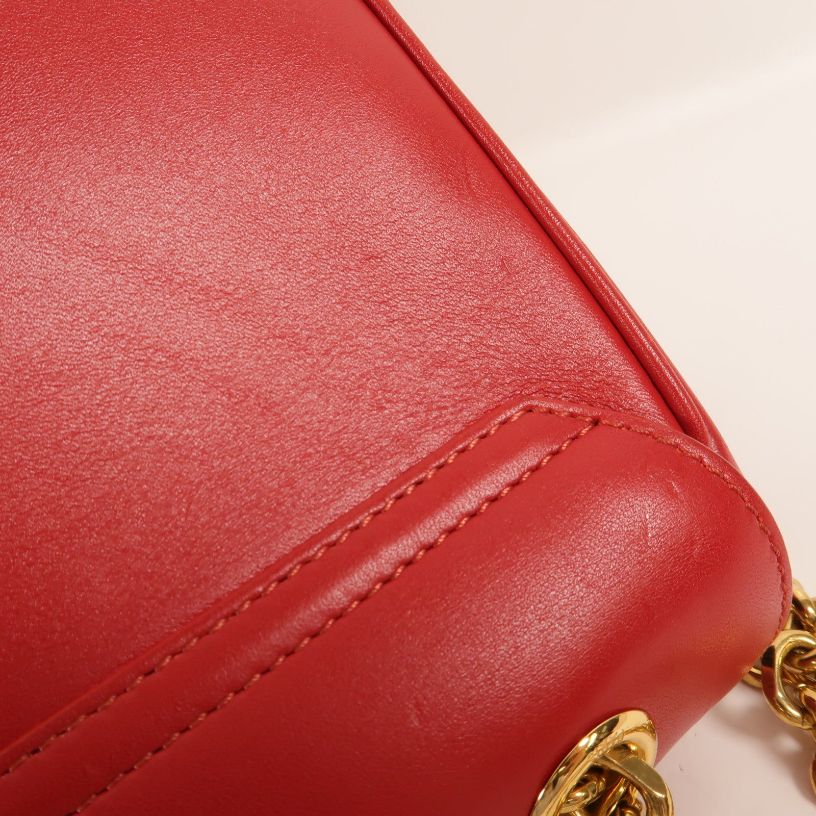 CELINE 牛皮皮革Small C鏈帶肩背袋