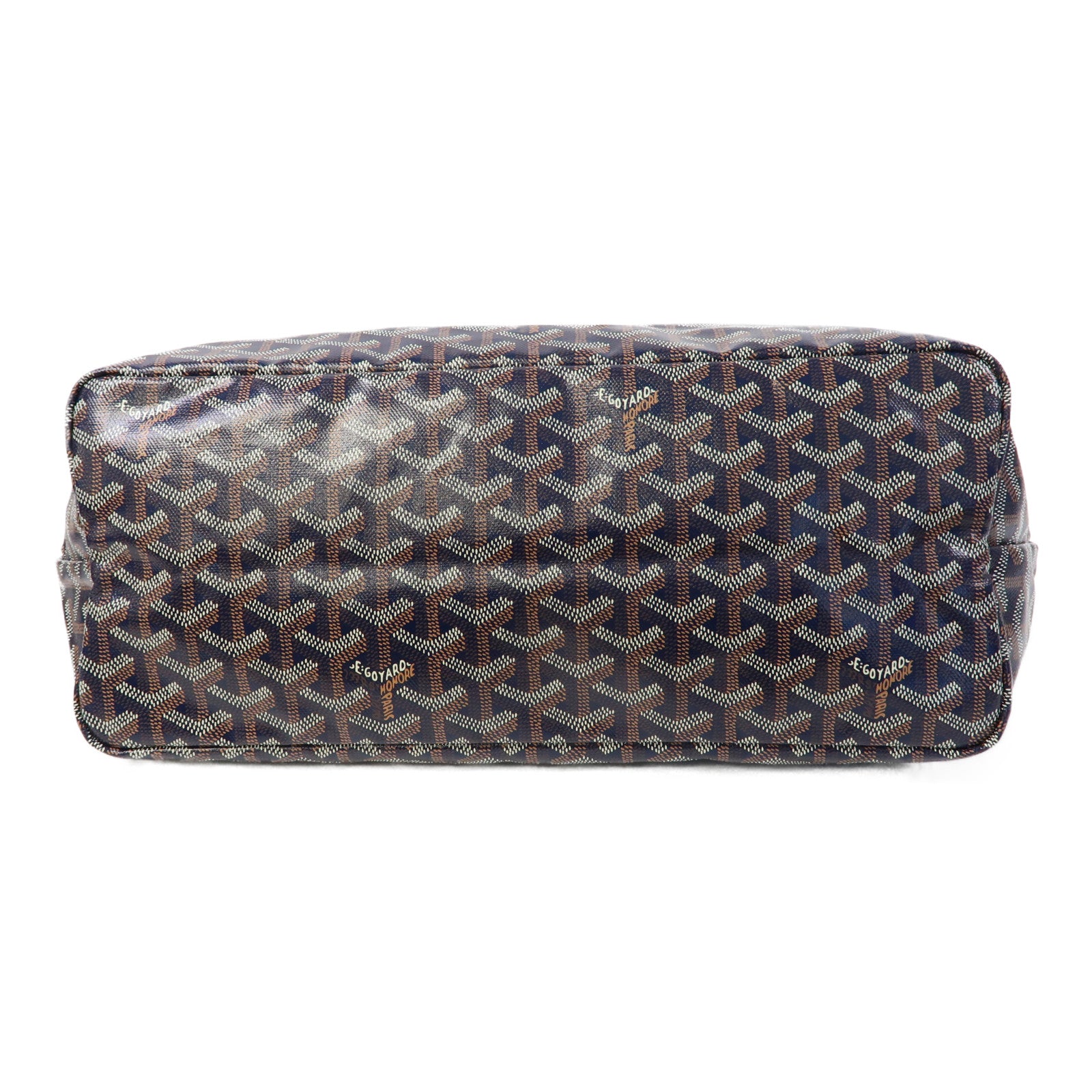 GOYARD 塗層帆布Tote Bag銀扣手挽袋藍色