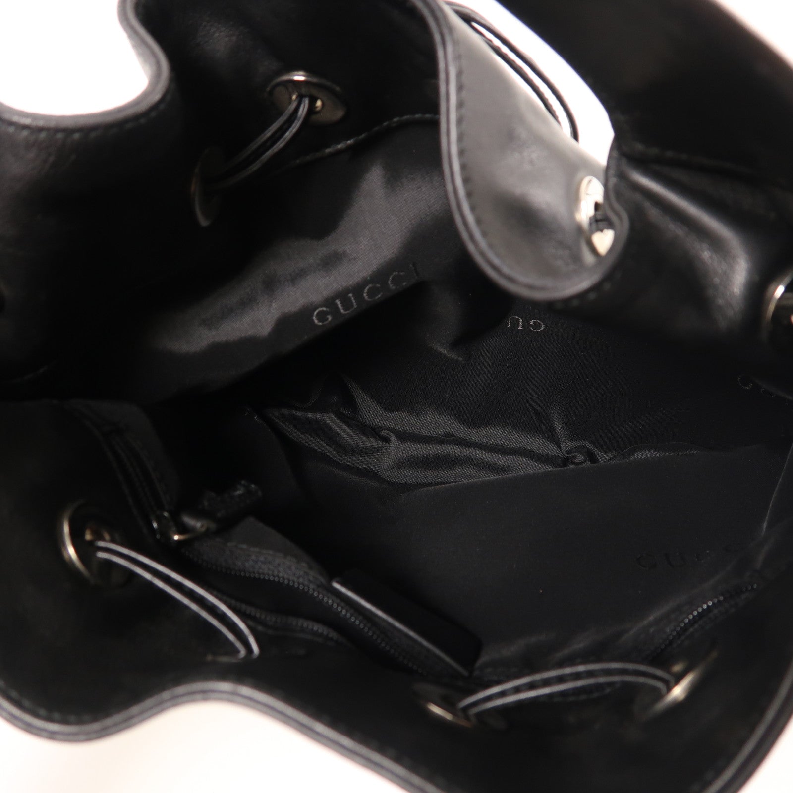 GUCCI GG GHW Shoulder Bag 001.4034 Calfskin Leather Black