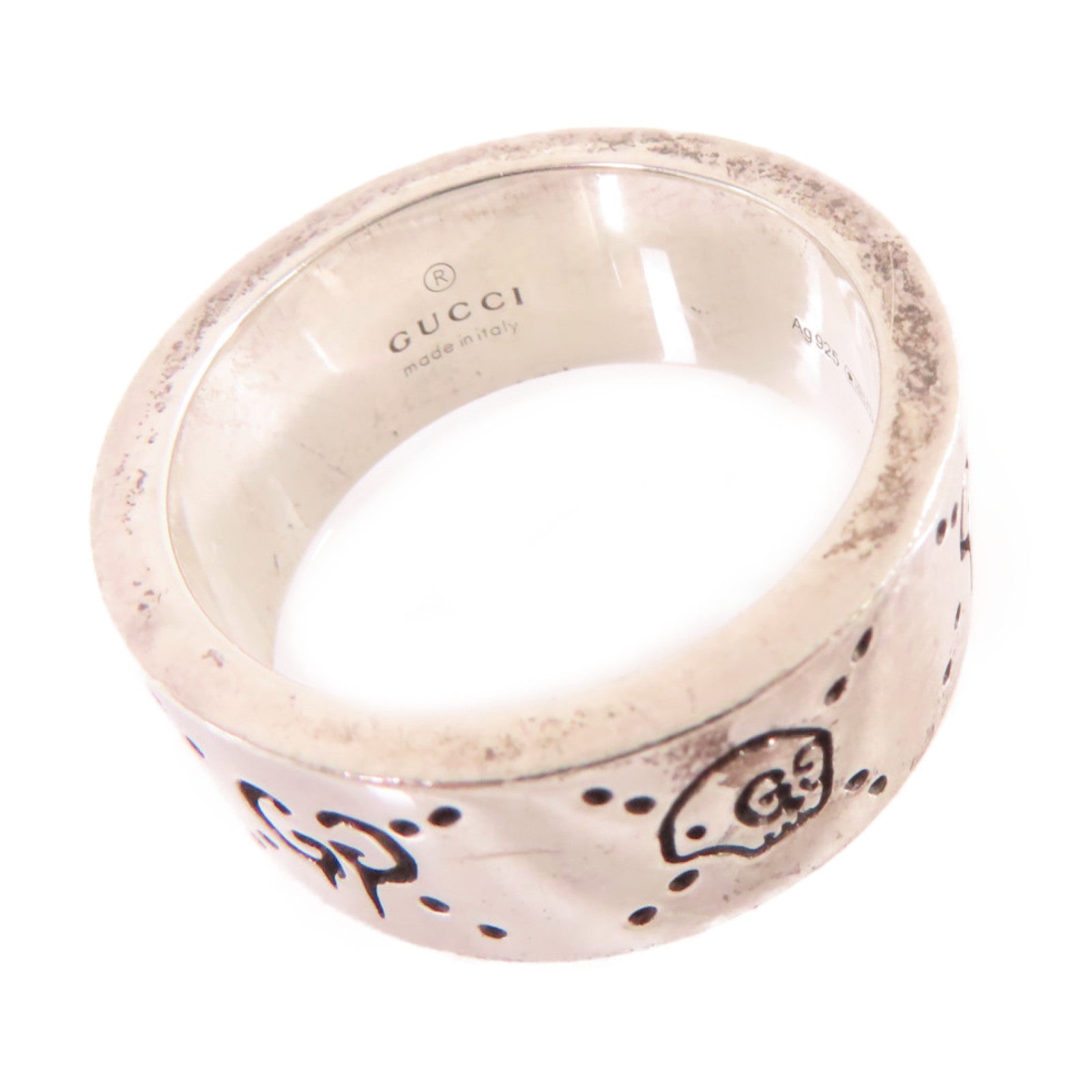 GUCCI 925純銀GucciGhost Ring戒指#18/US#8