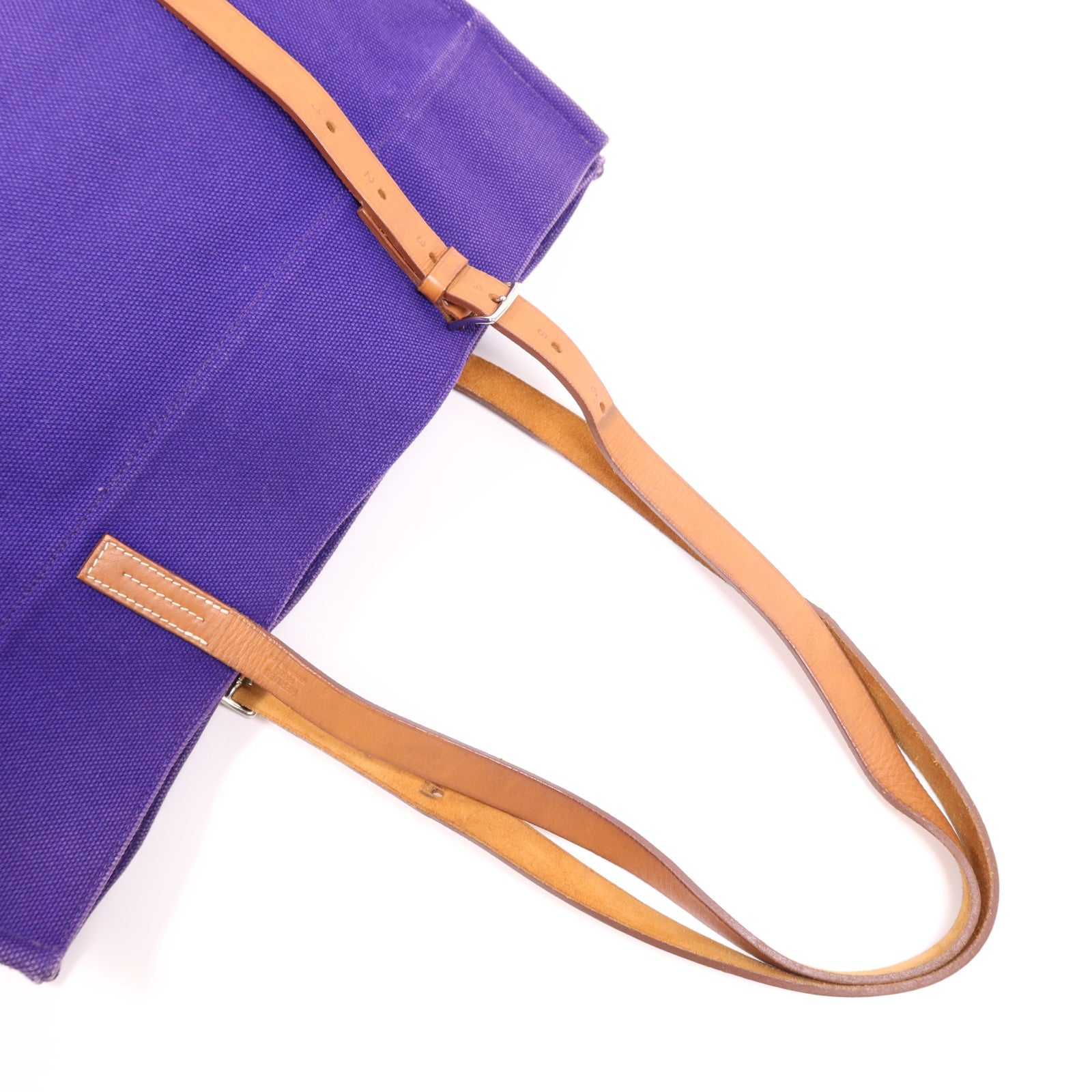 HERMES 帆布Etriviere Elan銀扣肩背袋