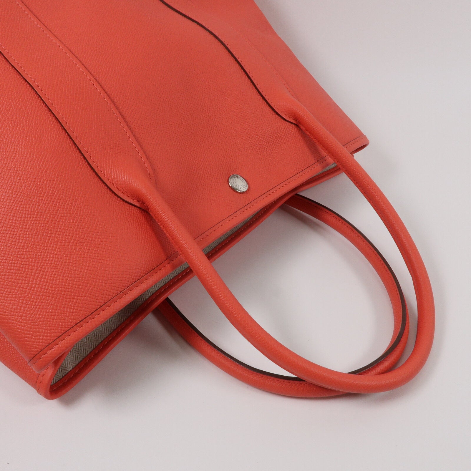 HERMES Epsom皮革Garden Party PM手挽袋Rose Jaipur