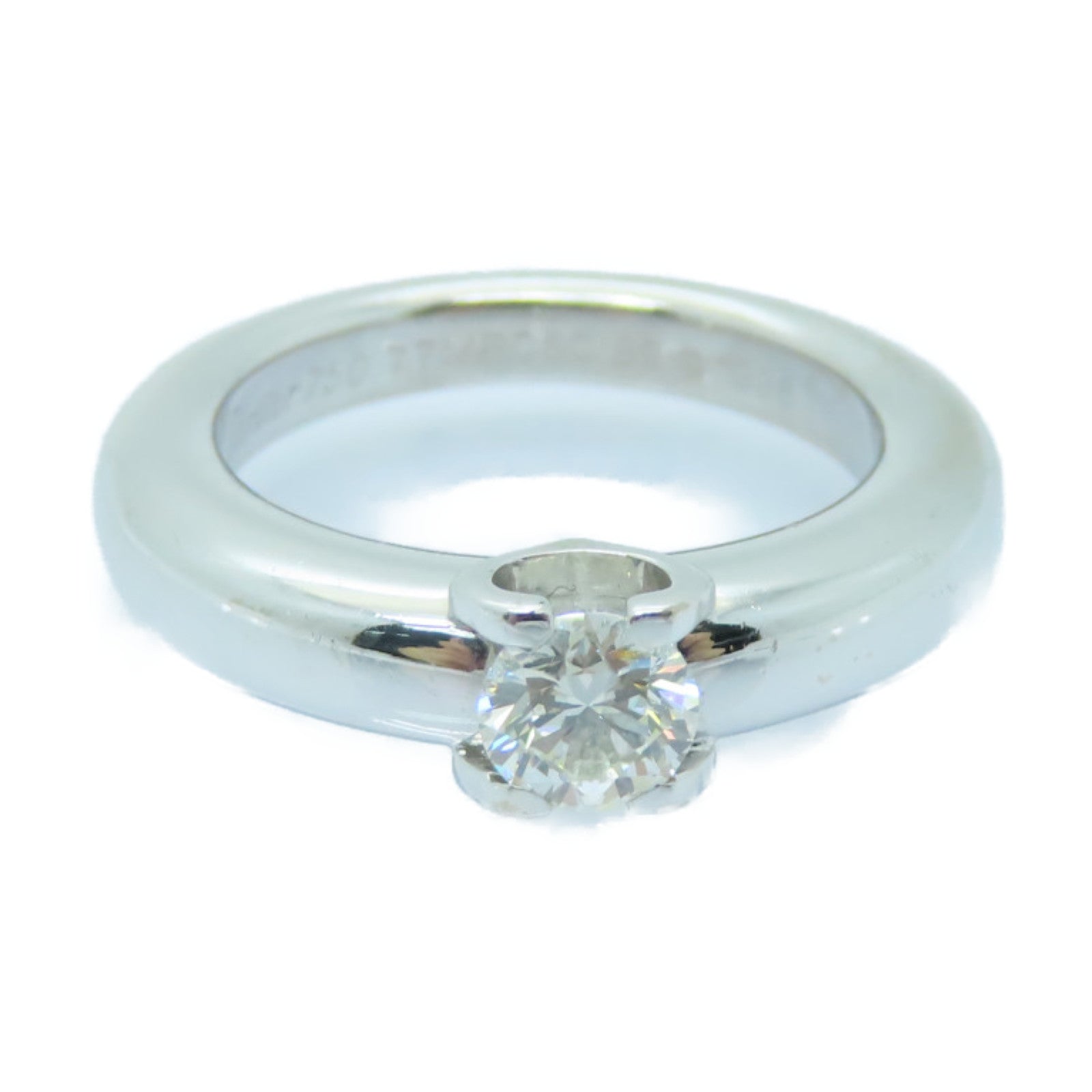 CARTIER 【激減優惠】18K白金Diamond Ring 0.50ct鑽石戒指US#6/Cartier#52銀色