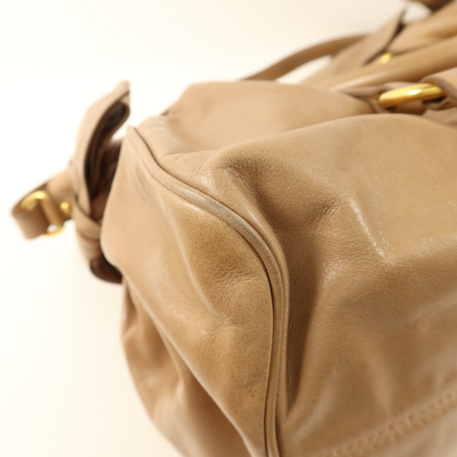 Miu Miu 牛皮皮革Bow Bag金扣手挽肩背兩用袋