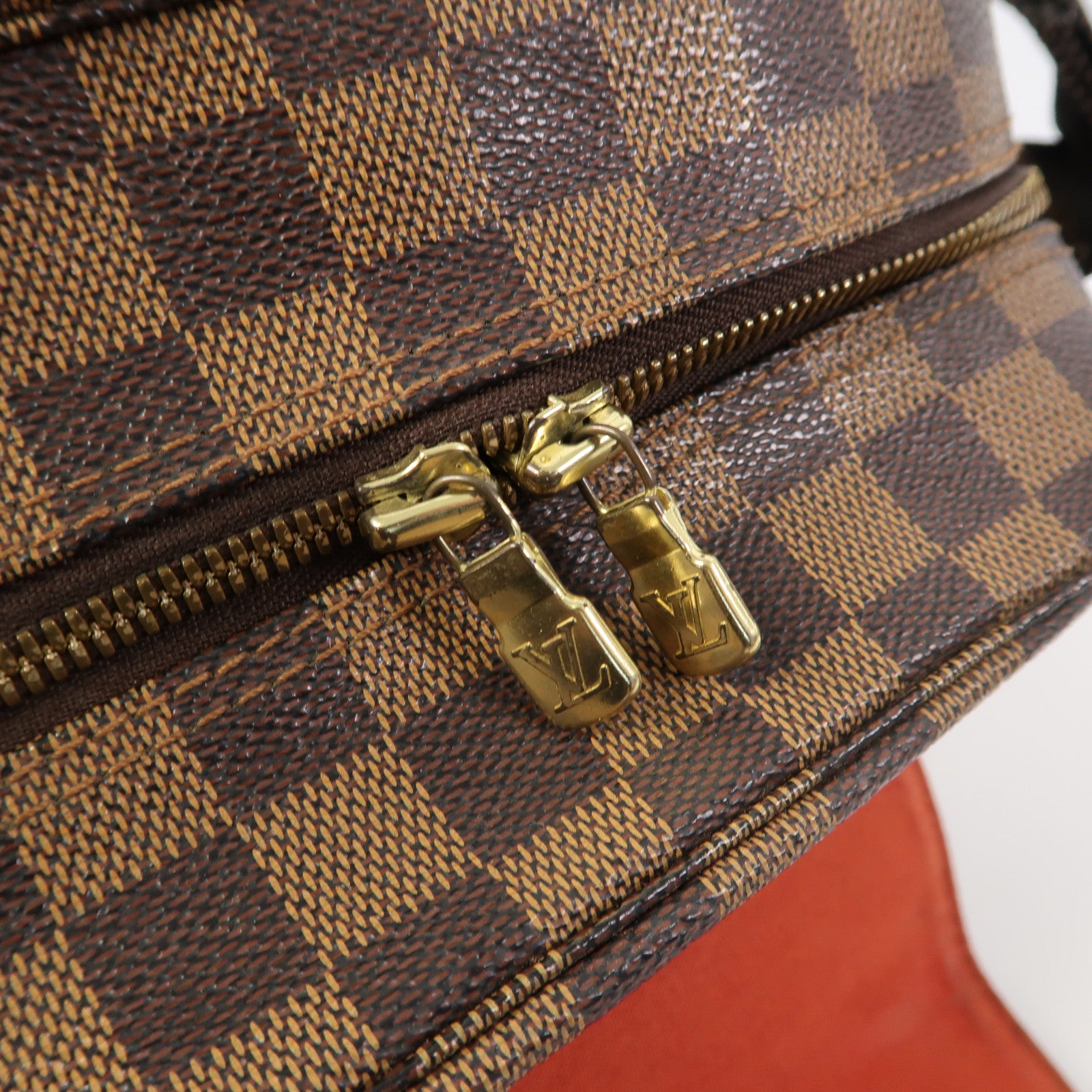 LOUIS VUITTON 【激減優惠】Damier Ebene Naviglio金扣肩背袋啡色