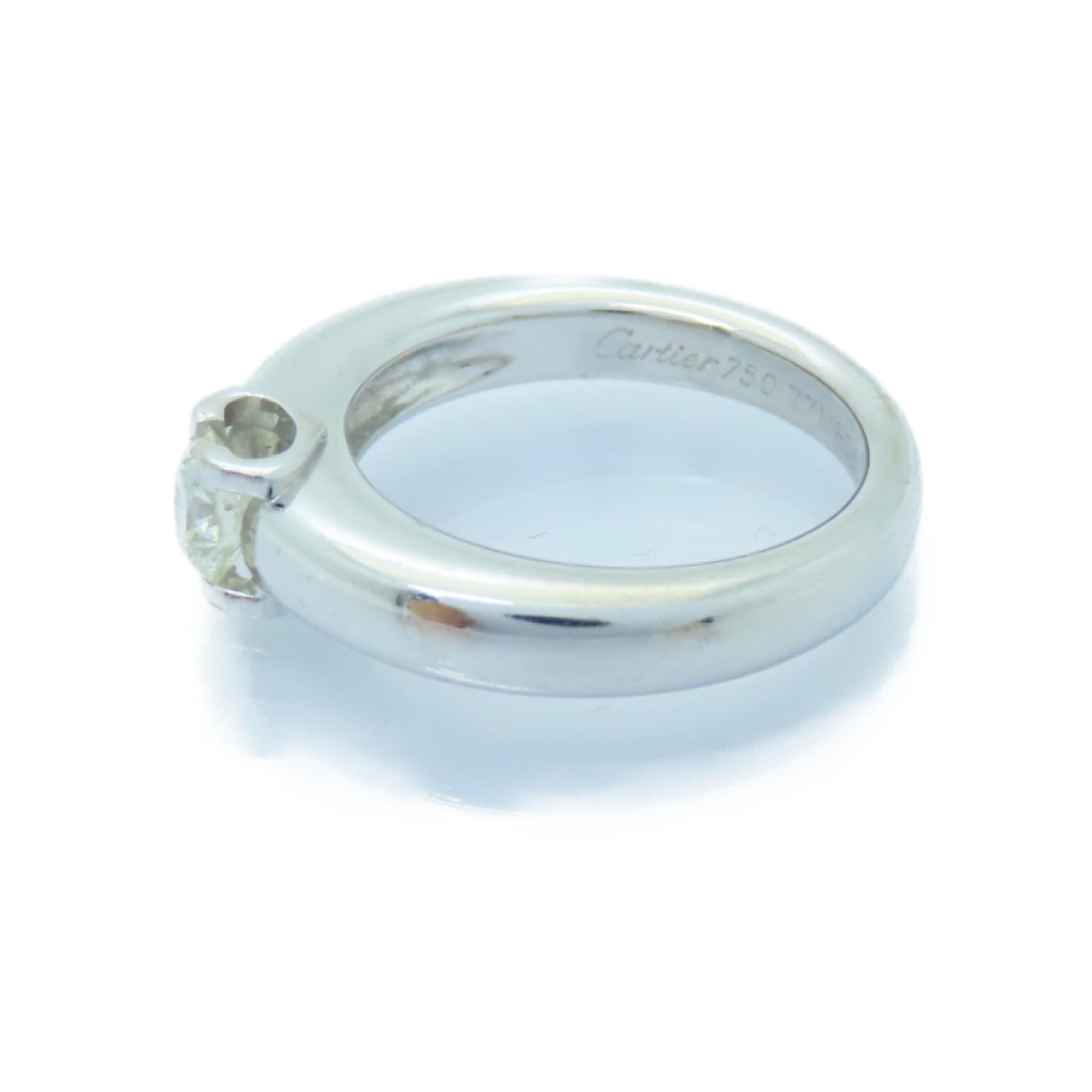 CARTIER 【激減優惠】18K白金Diamond Ring 0.50ct鑽石戒指US#6/Cartier#52銀色