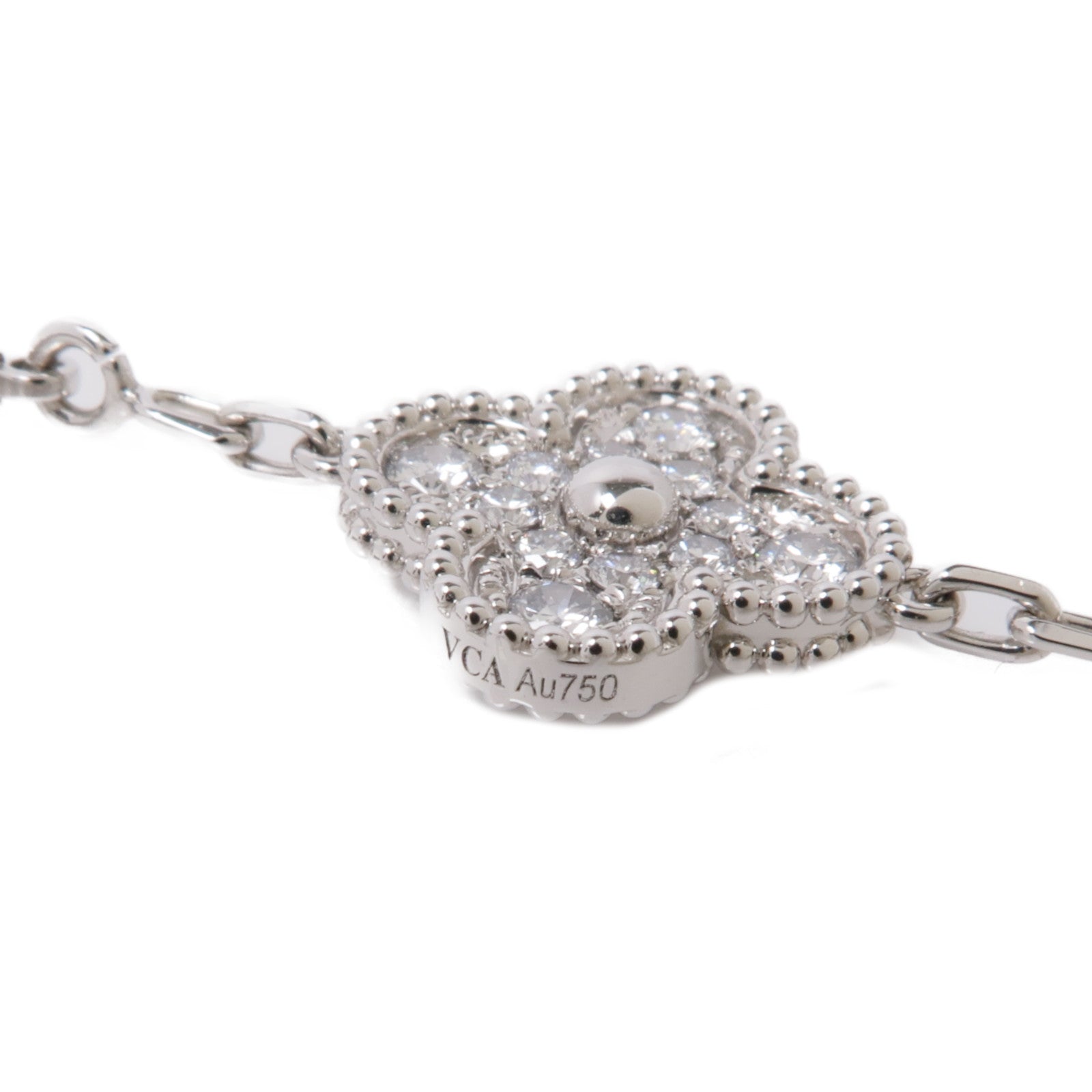 Van Cleef & Arpels 18k白金/鑽石Vintage Alhambra Bracelet手鏈