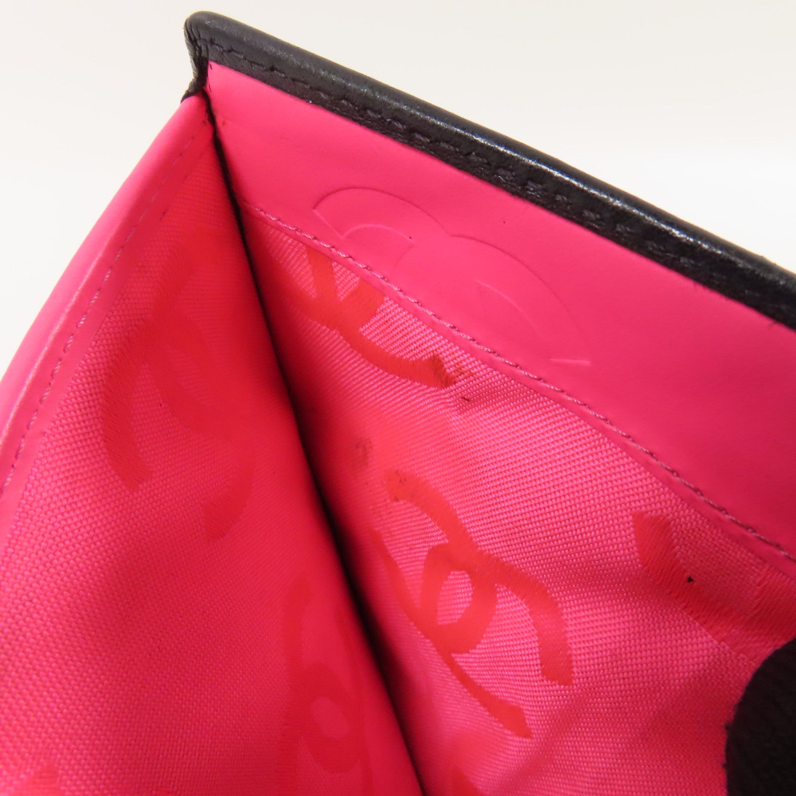 CHANEL 【激減優惠】牛皮皮革Cambon Compact Wallet錢包