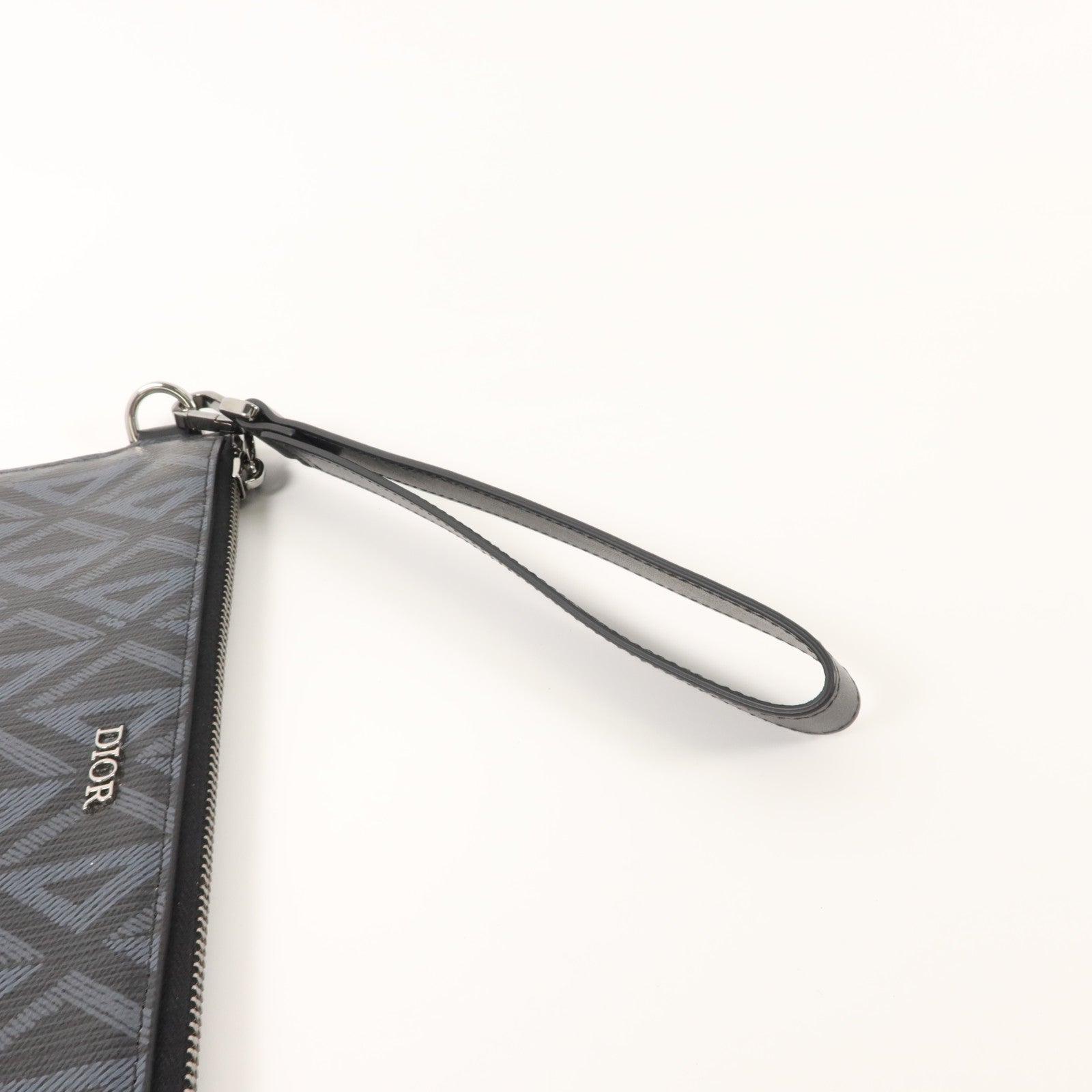 Dior 塗層帆布A5 CD Diamond Pouch銀扣小袋
