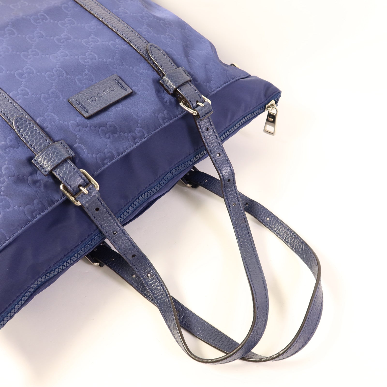 GUCCI 尼龍Tote Bag銀扣手挽袋