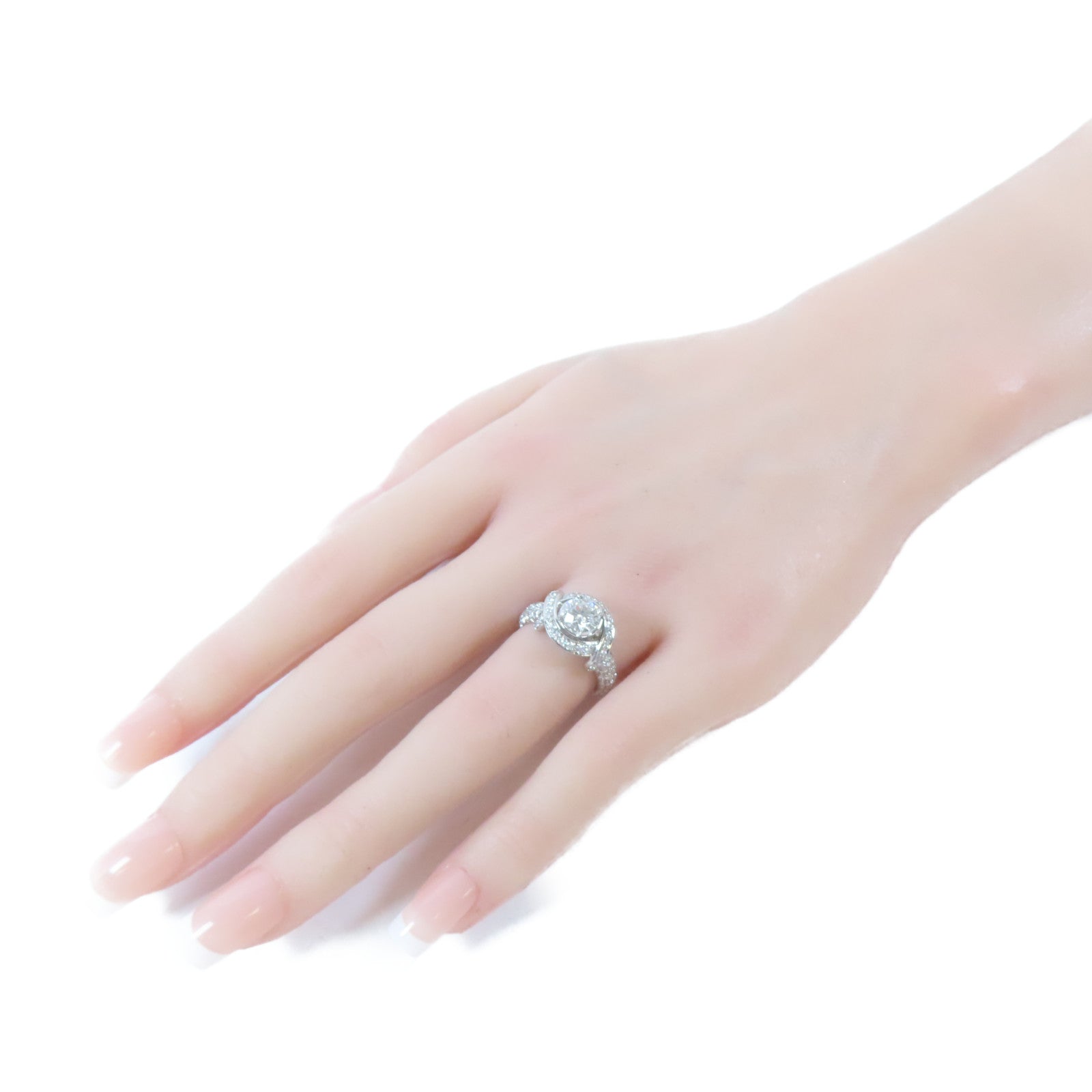 TIFFANY＆CO PT950白金Diamond Ring 1.02ct鑽石戒指US#6