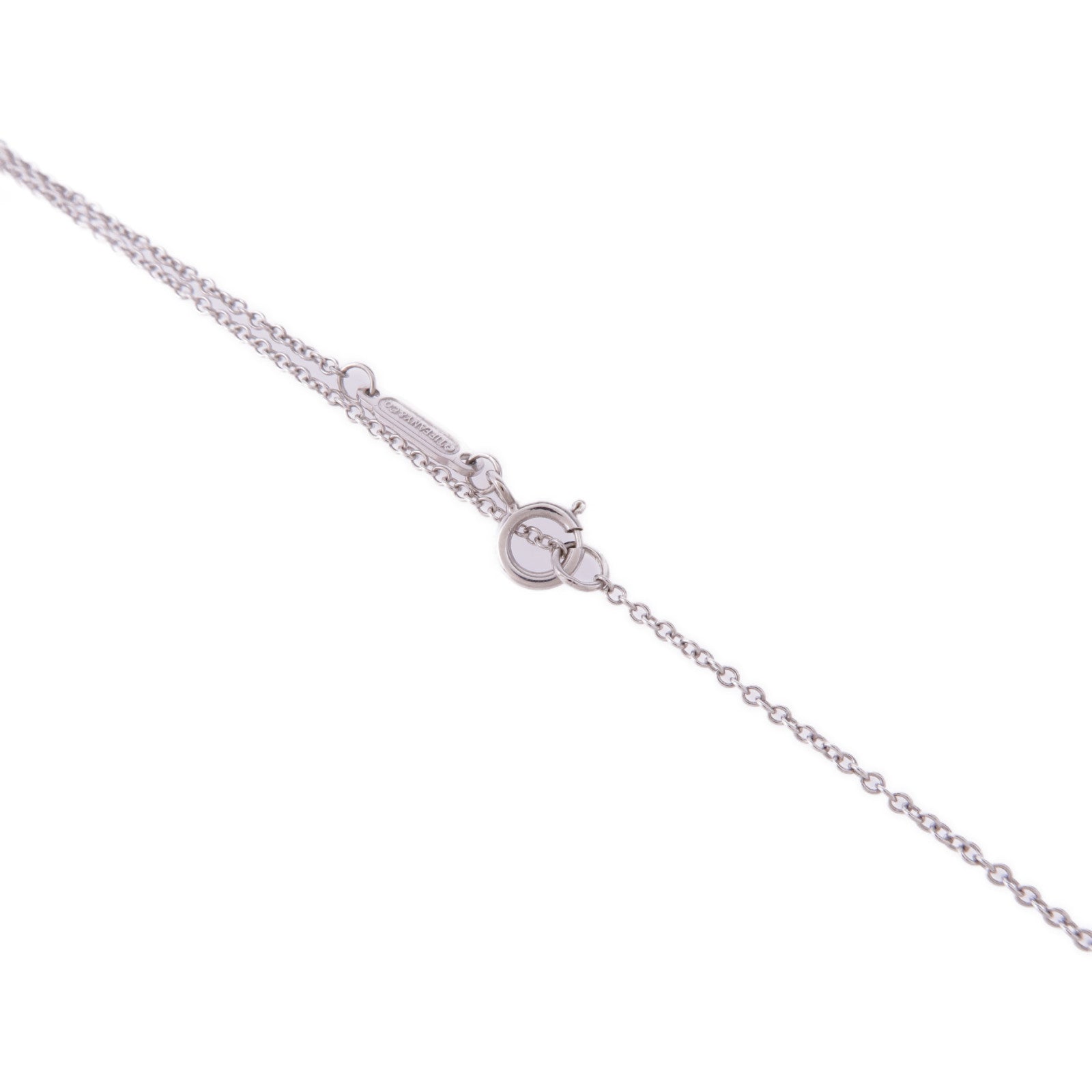 TIFFANY＆CO 18K白金T Smile鑽石項鍊