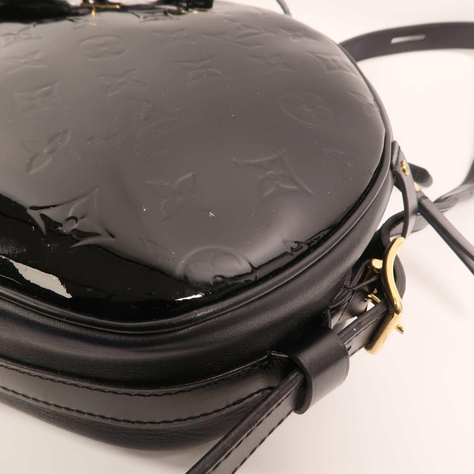 LOUIS VUITTON 【激減優惠】Monogram Vernis Boite Chapeau Souple MM金扣肩背袋