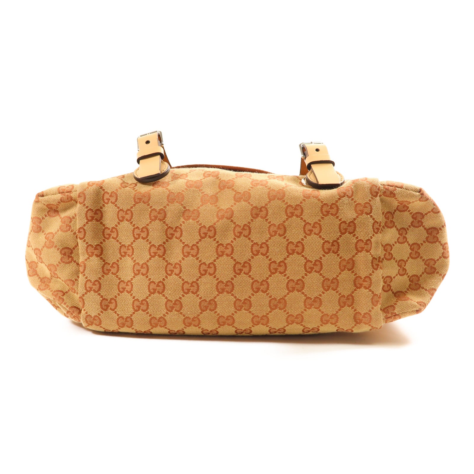 GUCCI 帆布Shoulder Bag銀扣肩背袋