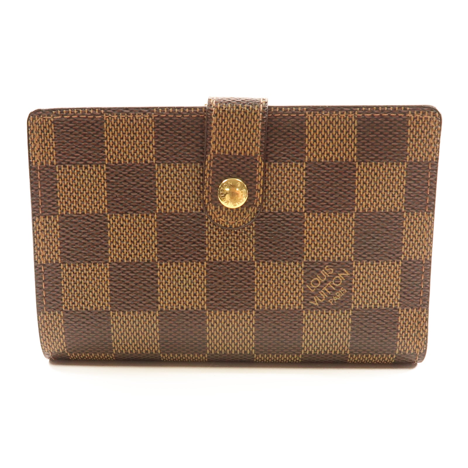 LOUIS VUITTON Damier Portefeuille Viennois Wallet金扣錢包