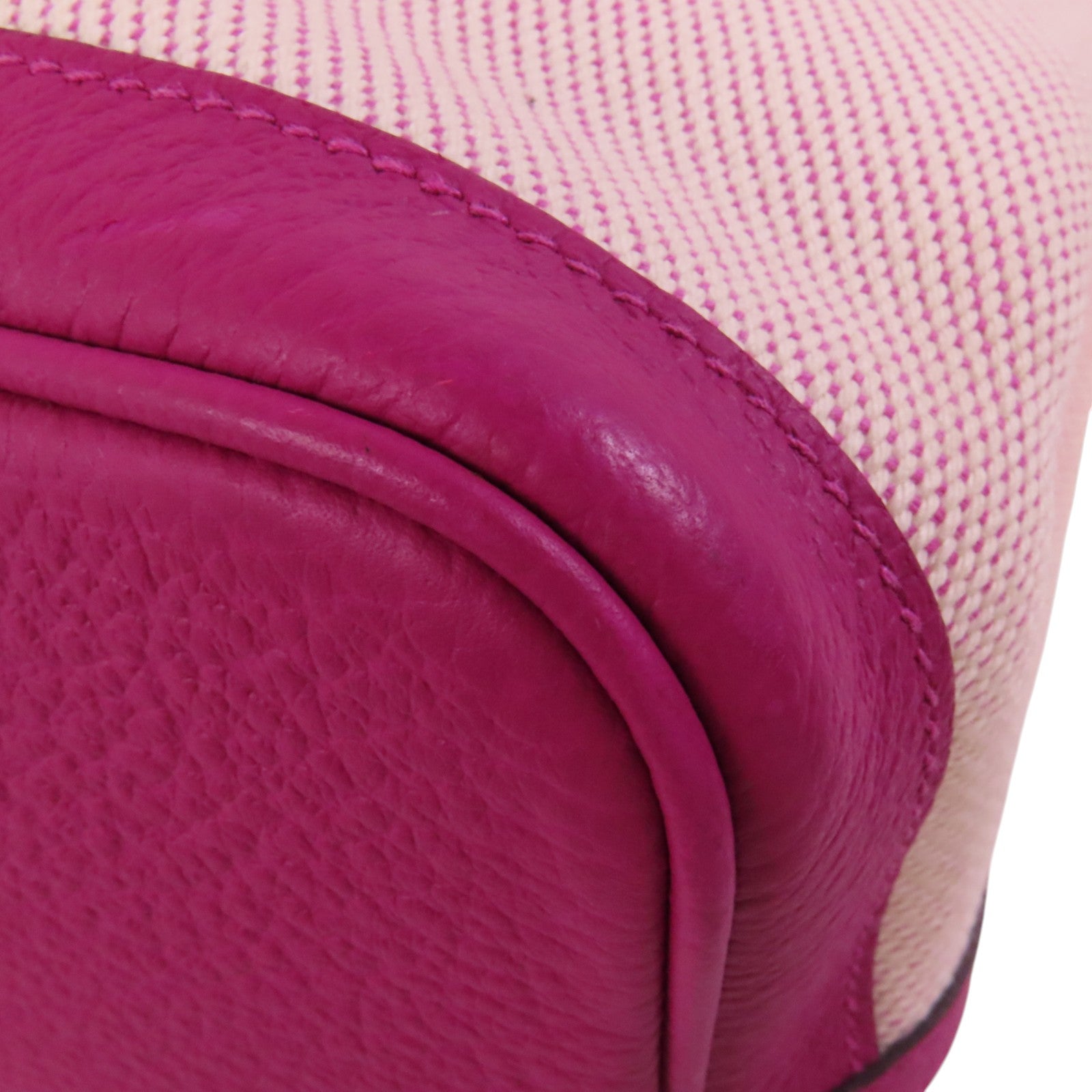 HERMES 帆布Garden Party PM銀扣手挽袋