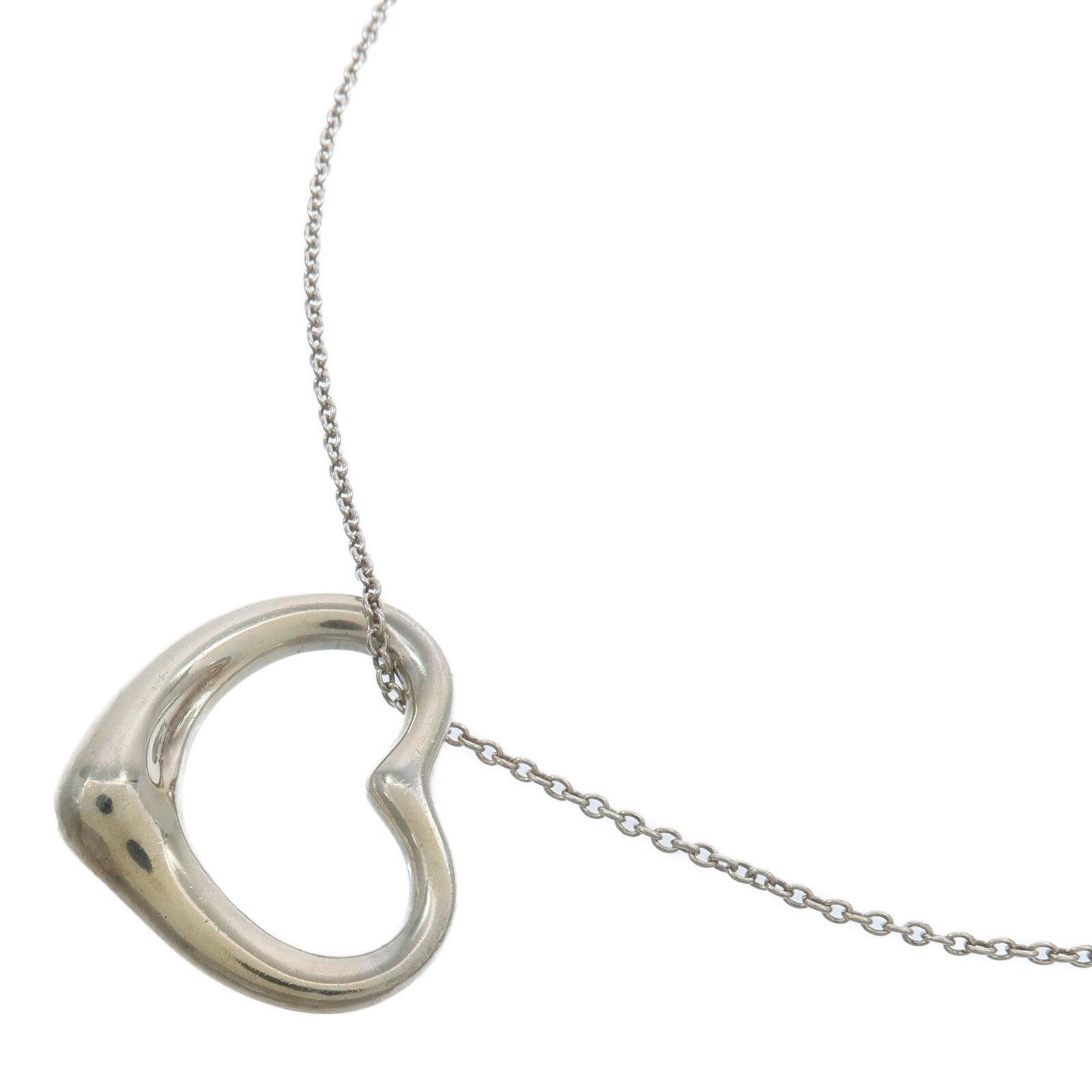 TIFFANY＆CO 925純銀Elsa Peretti Open Heart Necklace項鍊