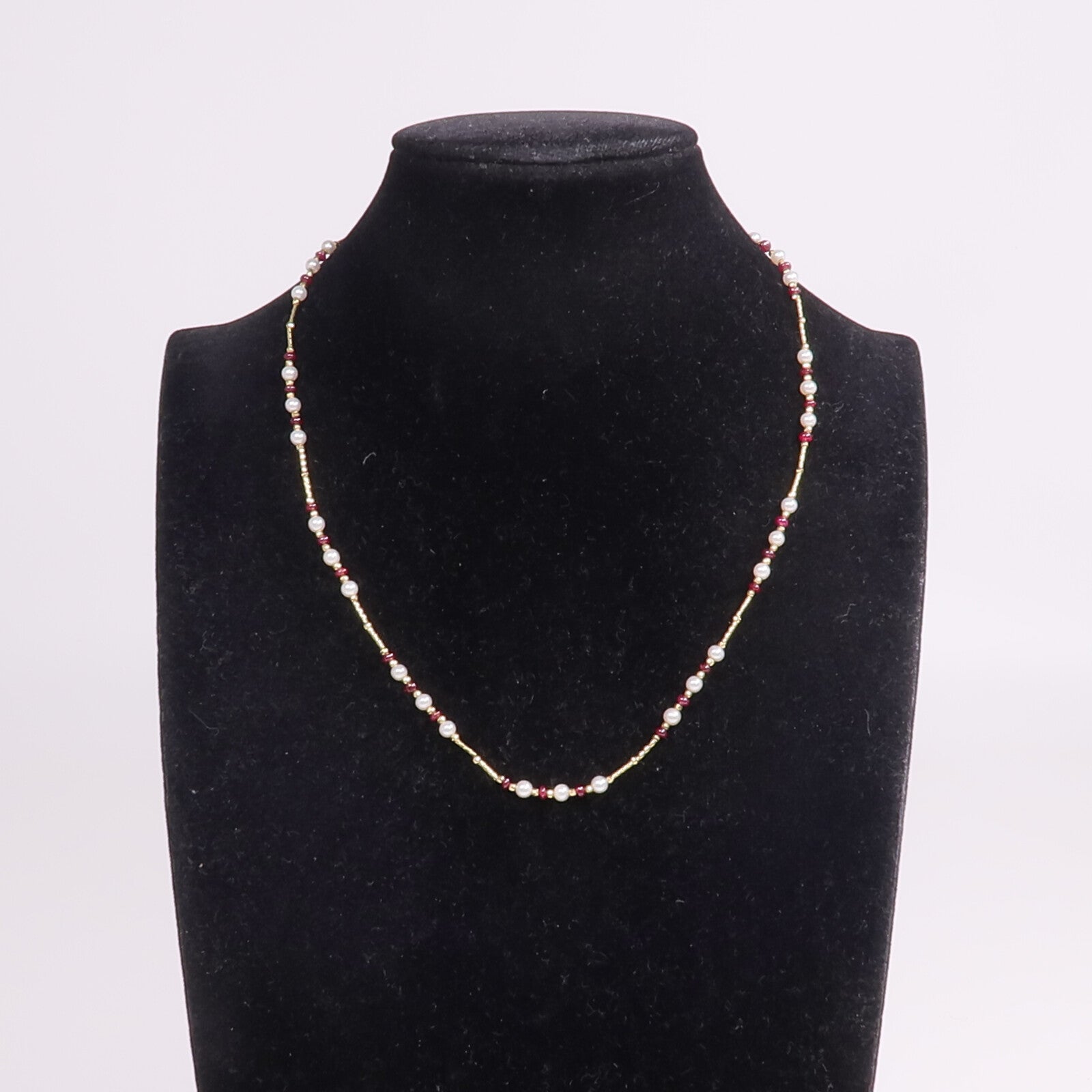 JEWELRY 18K黃金Ruby Pearl Necklace紅寶石/珍珠項鍊