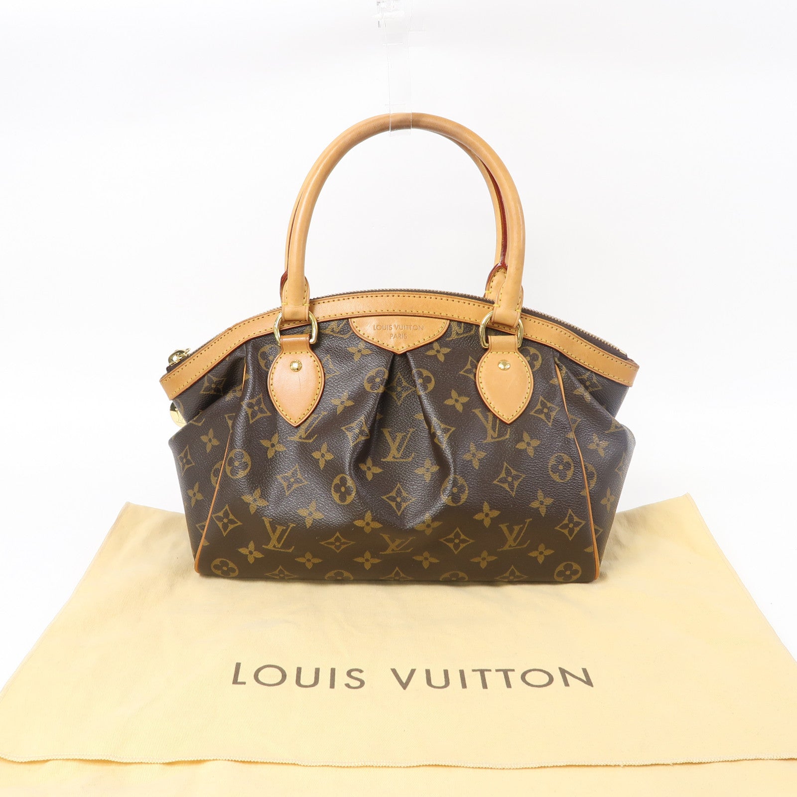 LOUIS VUITTON 【激減優惠】Monogram Tivoli PM金扣手挽袋啡色