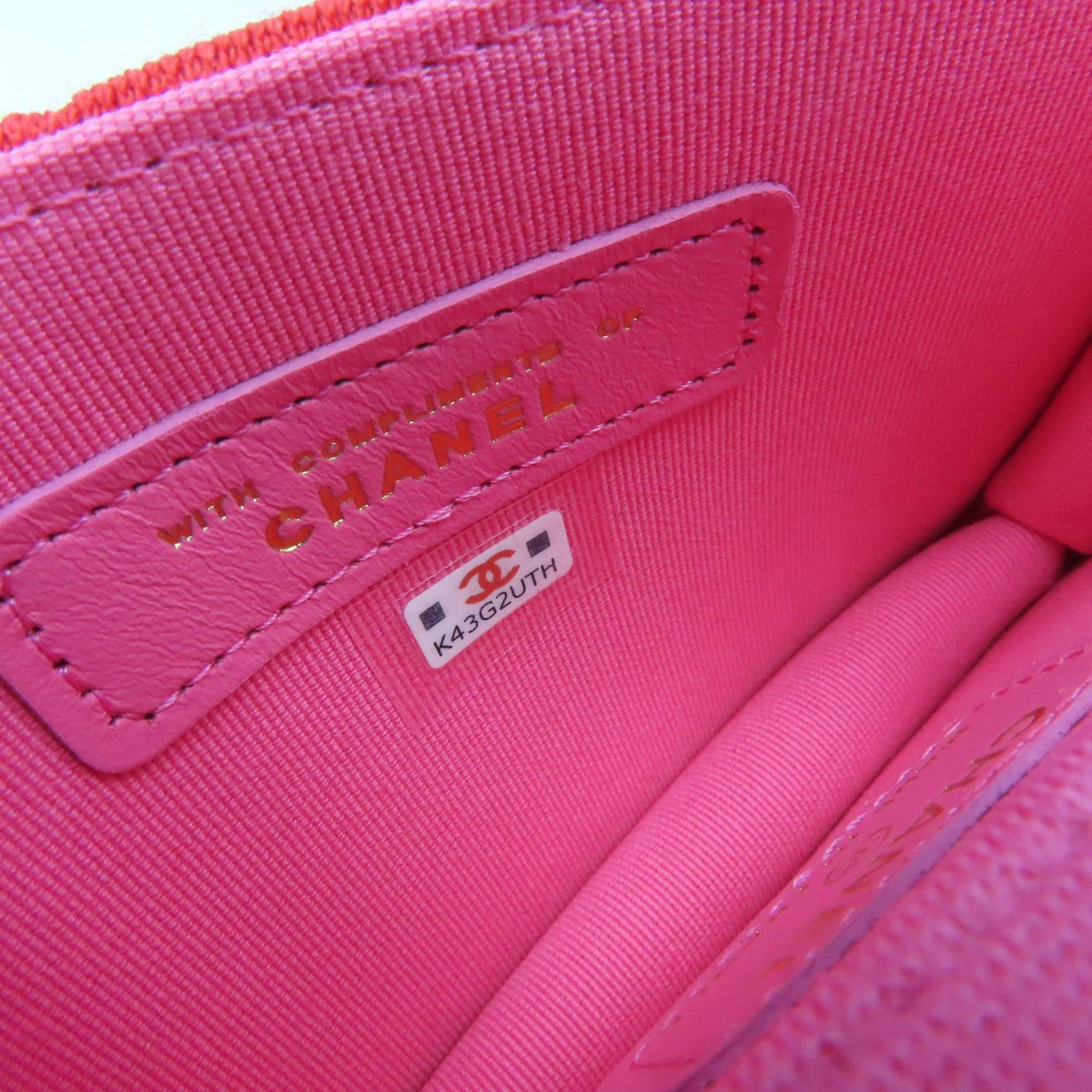 CHANEL 【激減優惠】菱格帆布Chain Shoulder Bag金扣鏈帶肩背袋紅色/粉紅色