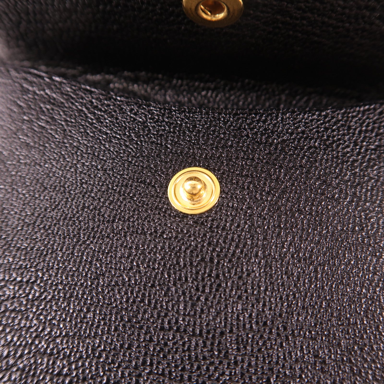 HERMES Chevre Mysore皮革Bearn Mini Bifold Wallet金扣錢包Noir