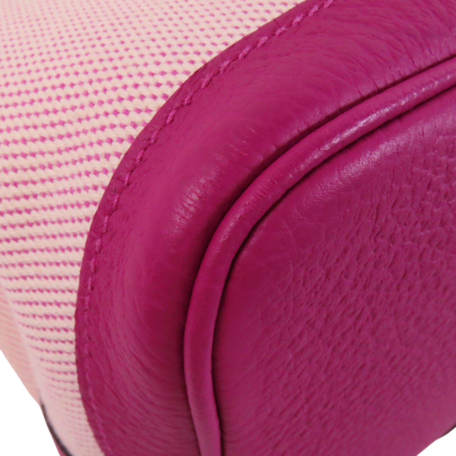 HERMES 帆布Garden Party PM銀扣手挽袋