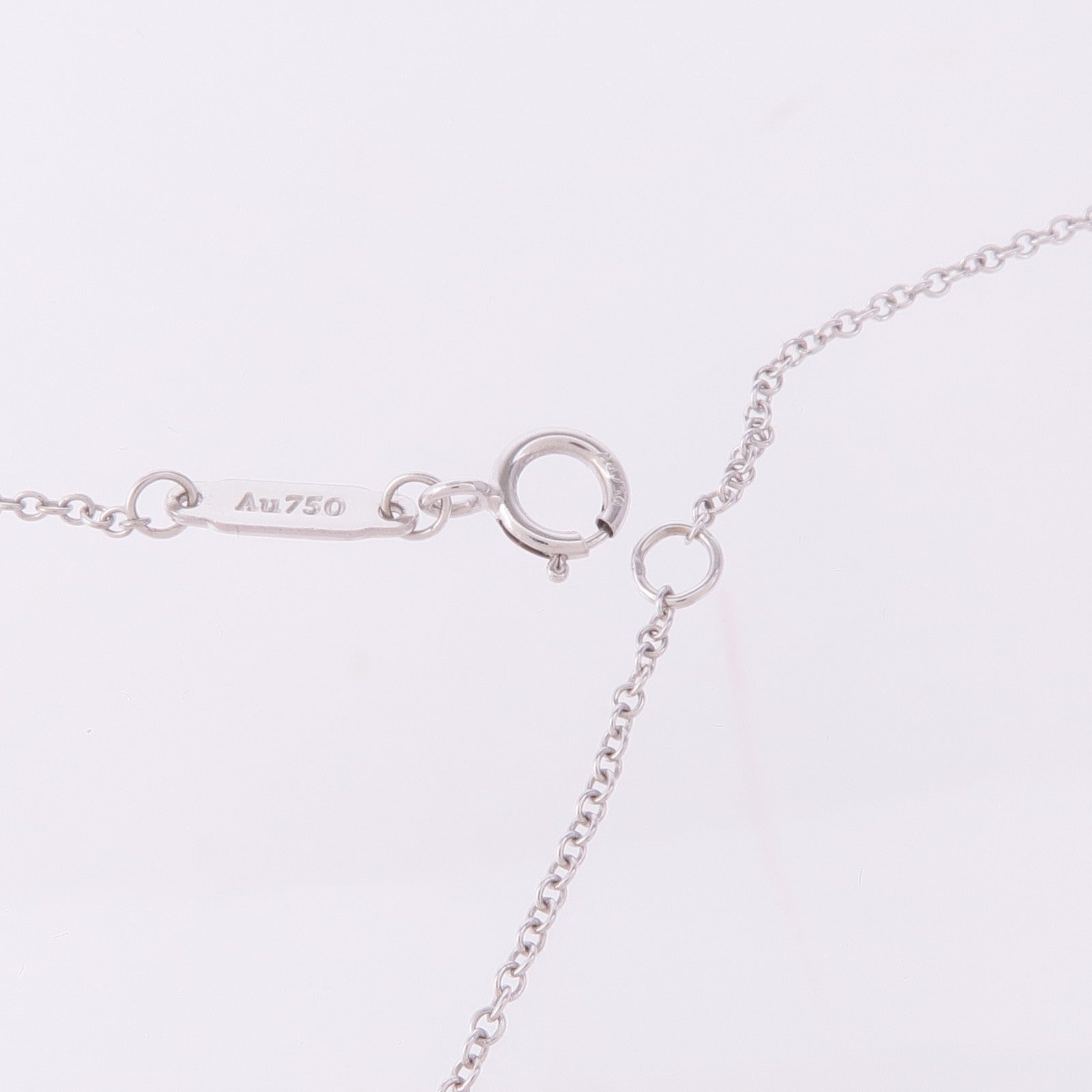 TIFFANY＆CO 18K白金T Smile鑽石項鍊