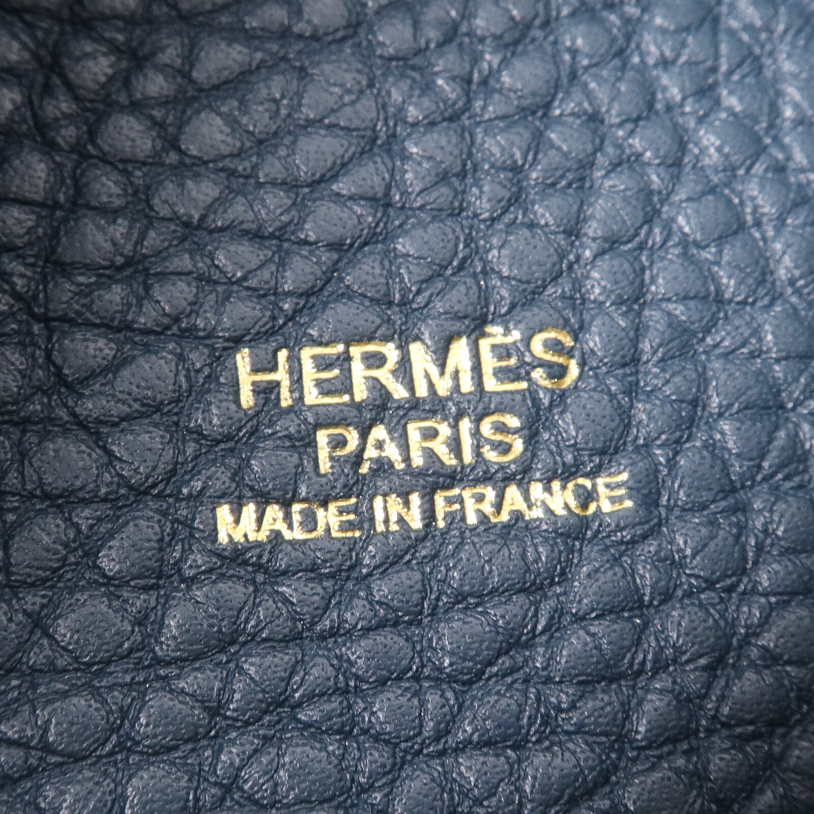 HERMES Clemence皮革Picotin MM金扣手挽袋 Vert Cypres