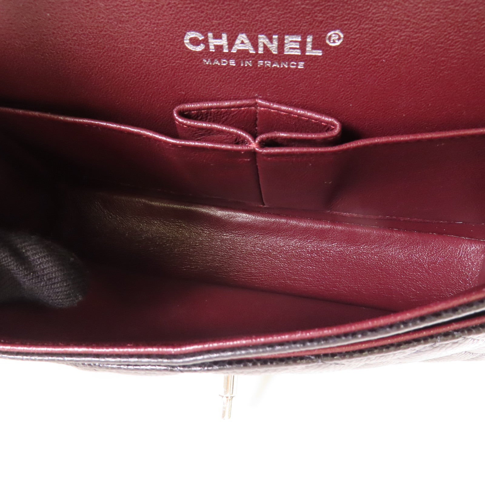 CHANEL 牛皮皮革Classic 23銀扣鏈帶肩背袋