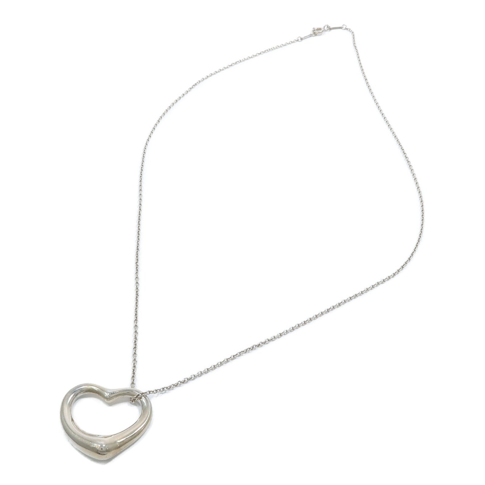 TIFFANY＆CO 925純銀Elsa Peretti Open Heart Necklace項鍊