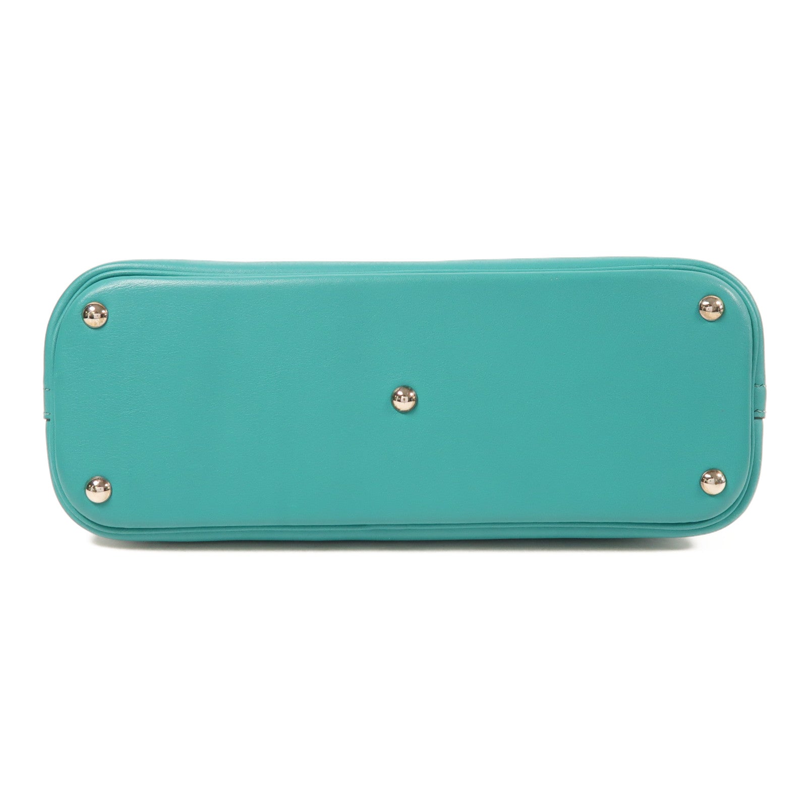 HERMES Swift皮革Bolide 27銀扣手挽肩背兩用袋Bleu Paon