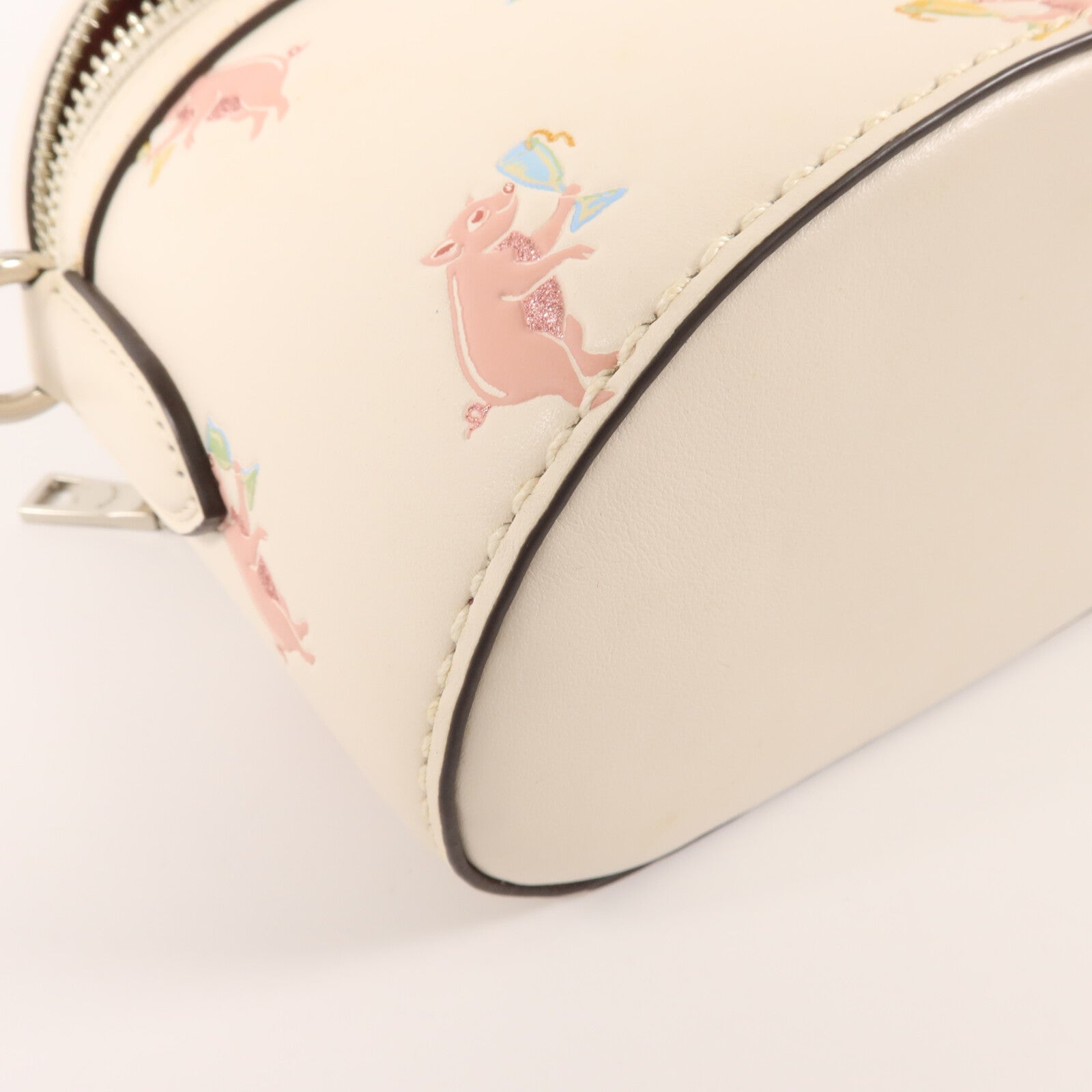 COACH 牛皮皮革Trail Bag With Party Pig Print手挽肩背兩用袋