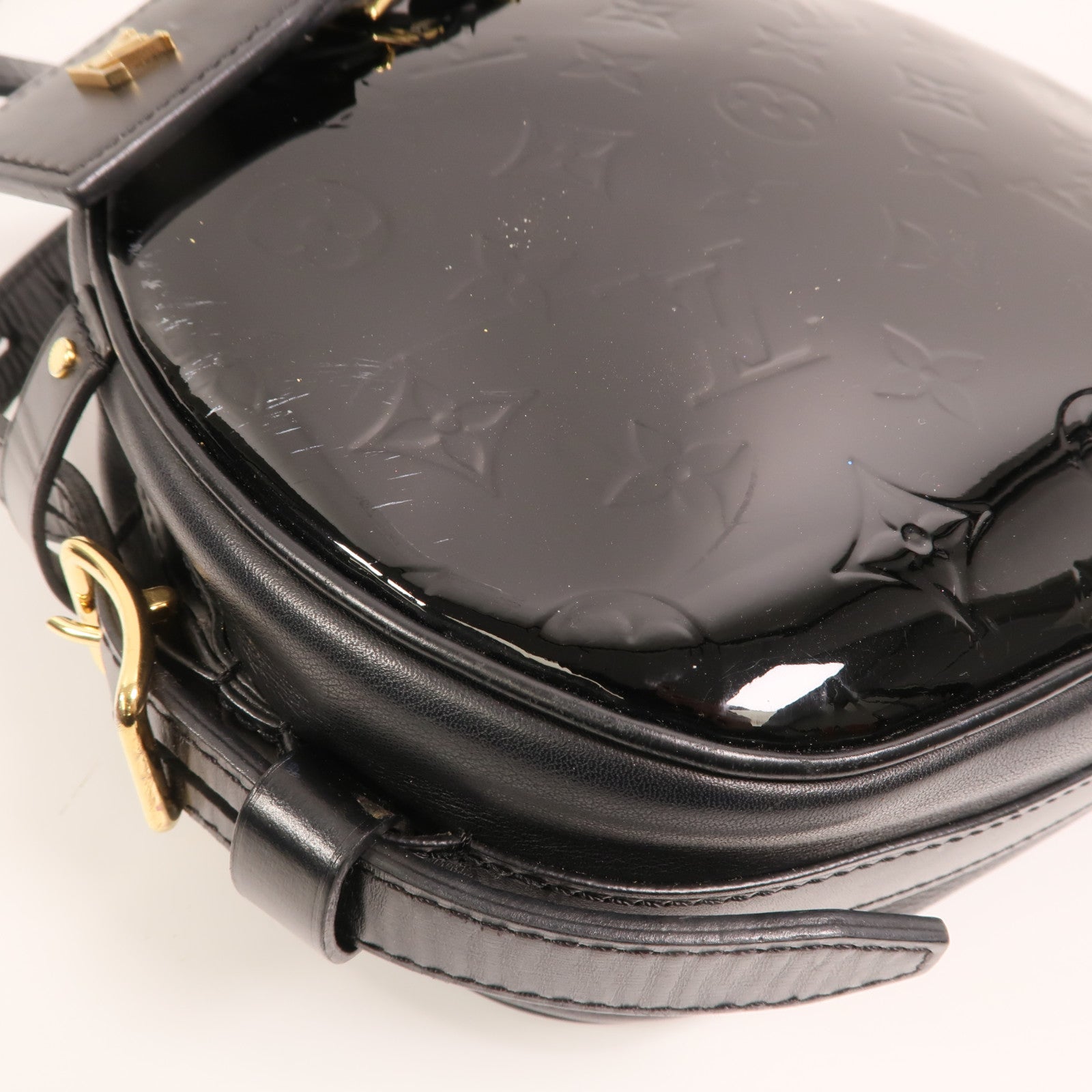 LOUIS VUITTON 【激減優惠】Monogram Vernis Boite Chapeau Souple MM金扣肩背袋