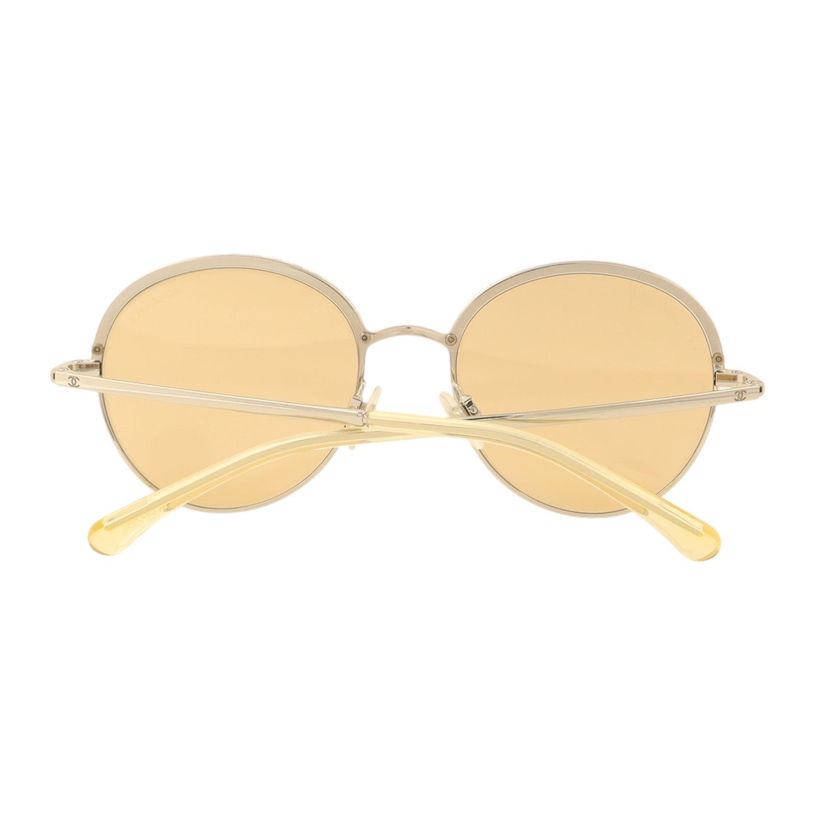 CHANEL 金屬/PVC Pearl Round Sunglasses太陽眼鏡