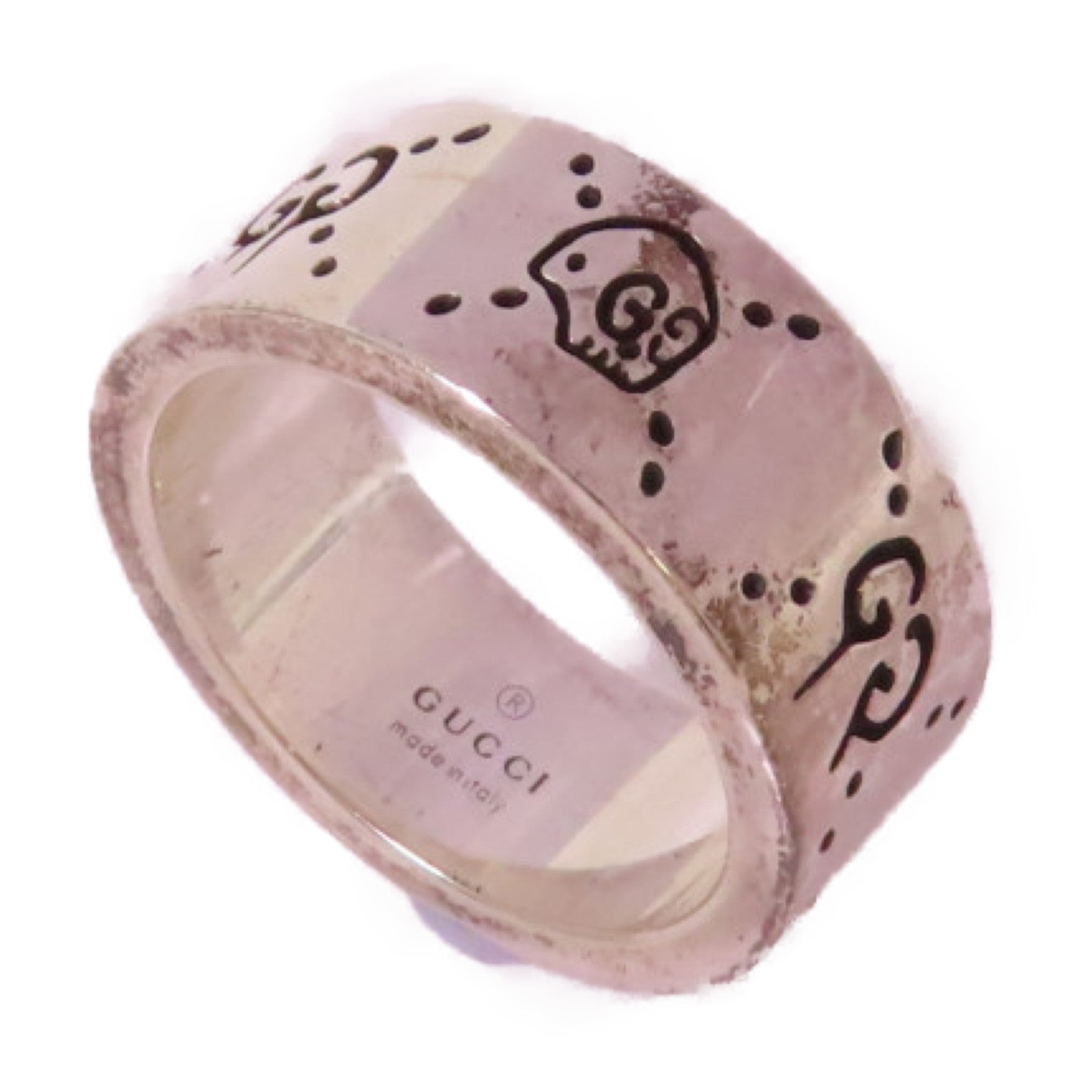 GUCCI 925純銀GucciGhost Ring戒指#18/US#8