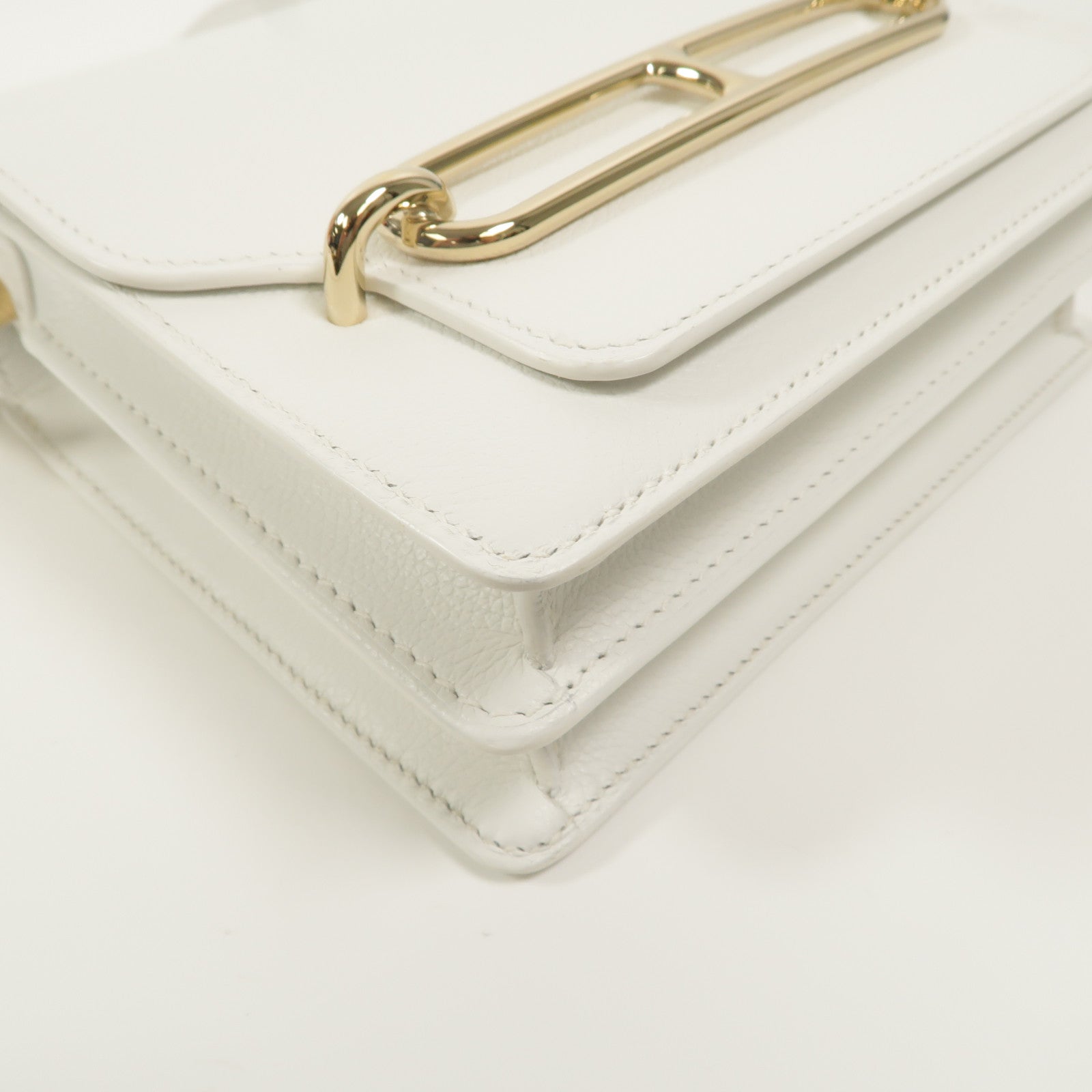 HERMES Evercolor皮革Roulis Mini肩背袋New White