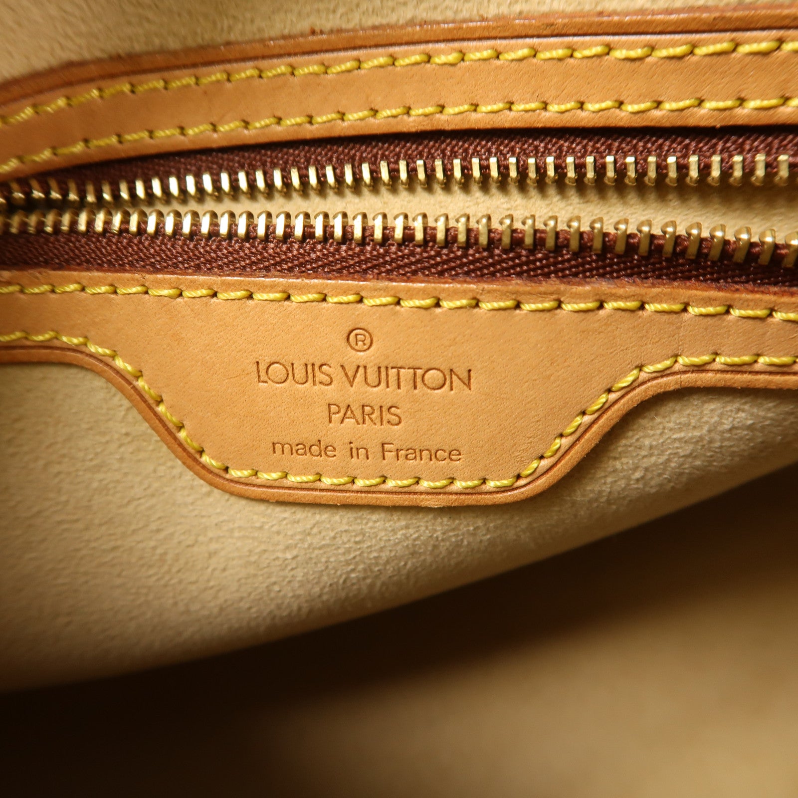LOUIS VUITTON Monogram Looping MM金扣肩背袋棕色