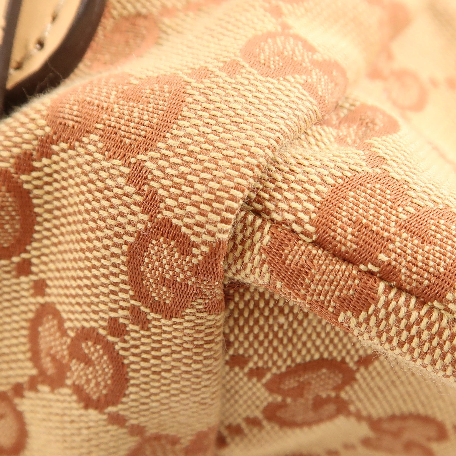 GUCCI 帆布Shoulder Bag銀扣肩背袋