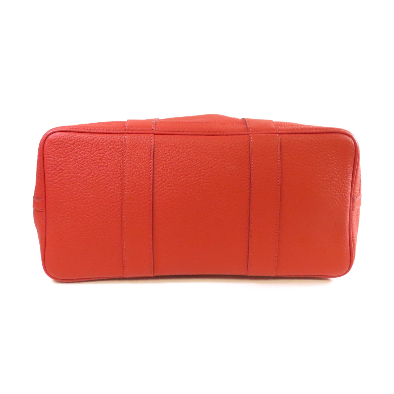 HERMES Negonda皮革Garden Party PM Tote Bag銀扣手挽袋Terre Battue紅土色
