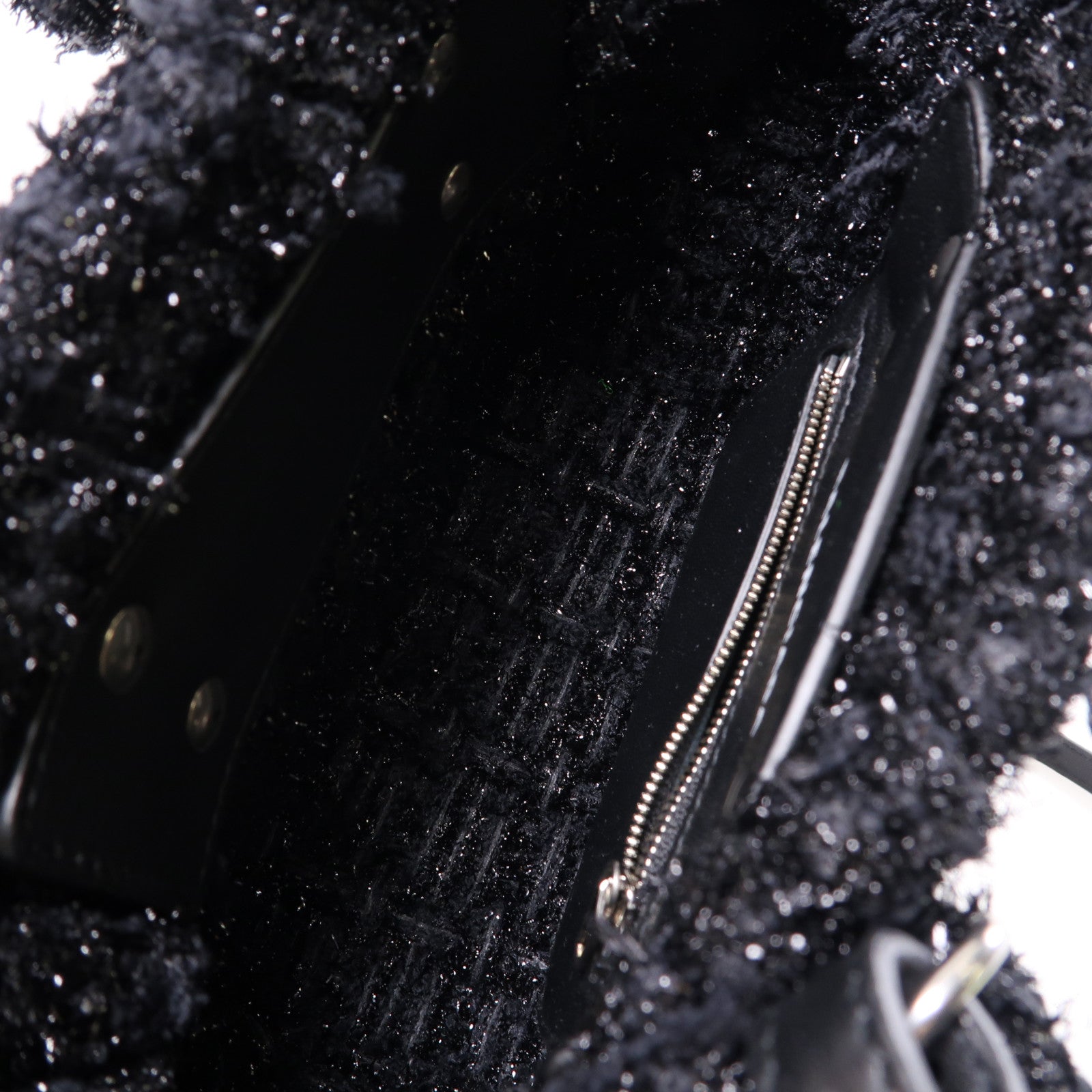 BALENCIAGA SHW Mini Bistro 2way Shoulder Bag Tweed Black