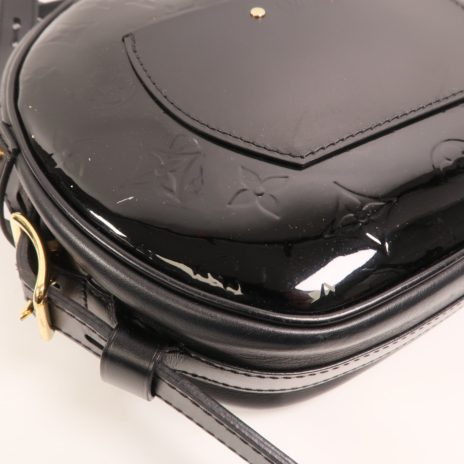 LOUIS VUITTON 【激減優惠】Monogram Vernis Boite Chapeau Souple MM金扣肩背袋