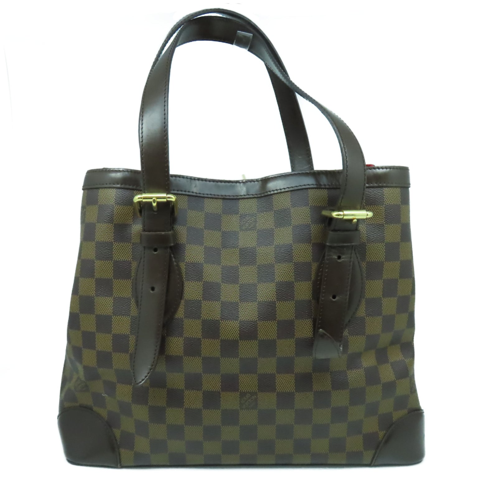 LOUIS VUITTON **【激減優惠】Damier Ebene Hampstead MM金扣肩背袋啡色