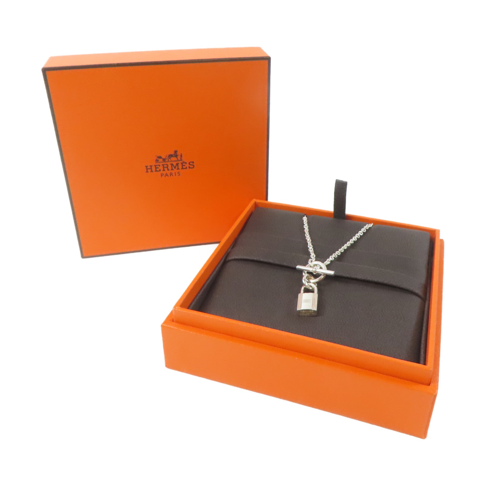 HERMES 925純銀Candenas Pendant Necklace項鍊#40cm