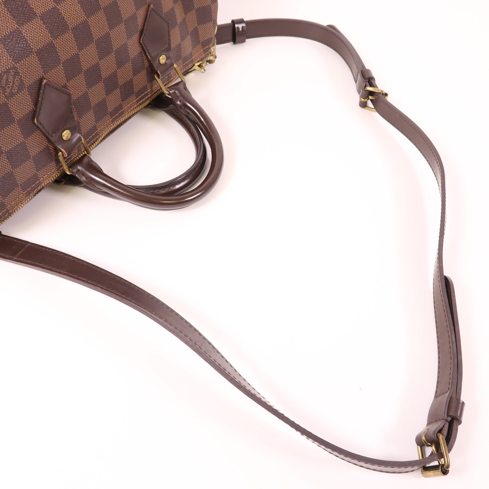 LOUIS VUITTON LV GHW Speedy Bandouliere 30 2 Way Shoulder Bag N40590 Damier