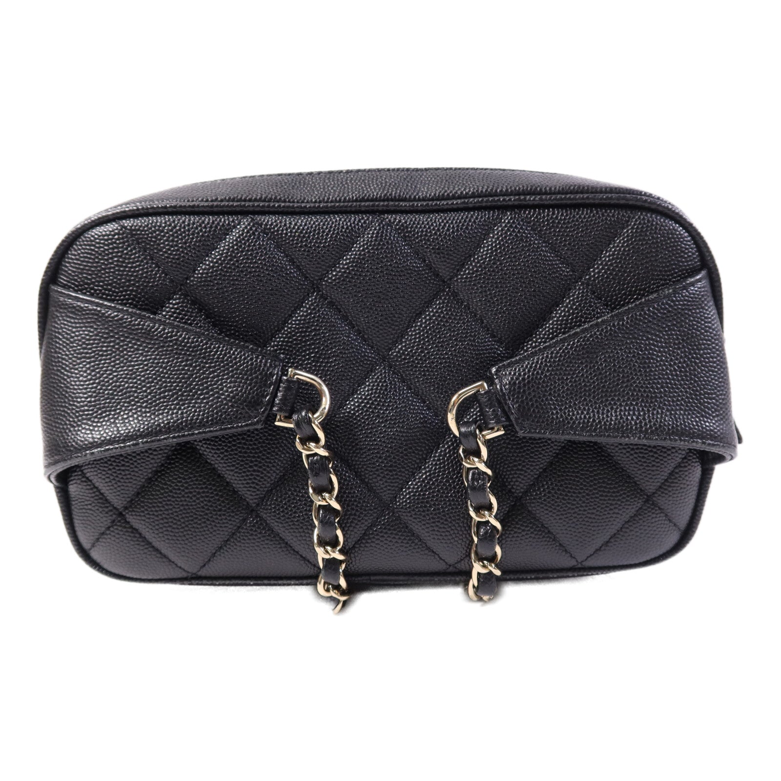 CHANEL 【激減優惠】牛皮皮革Waist Bag金扣腰包